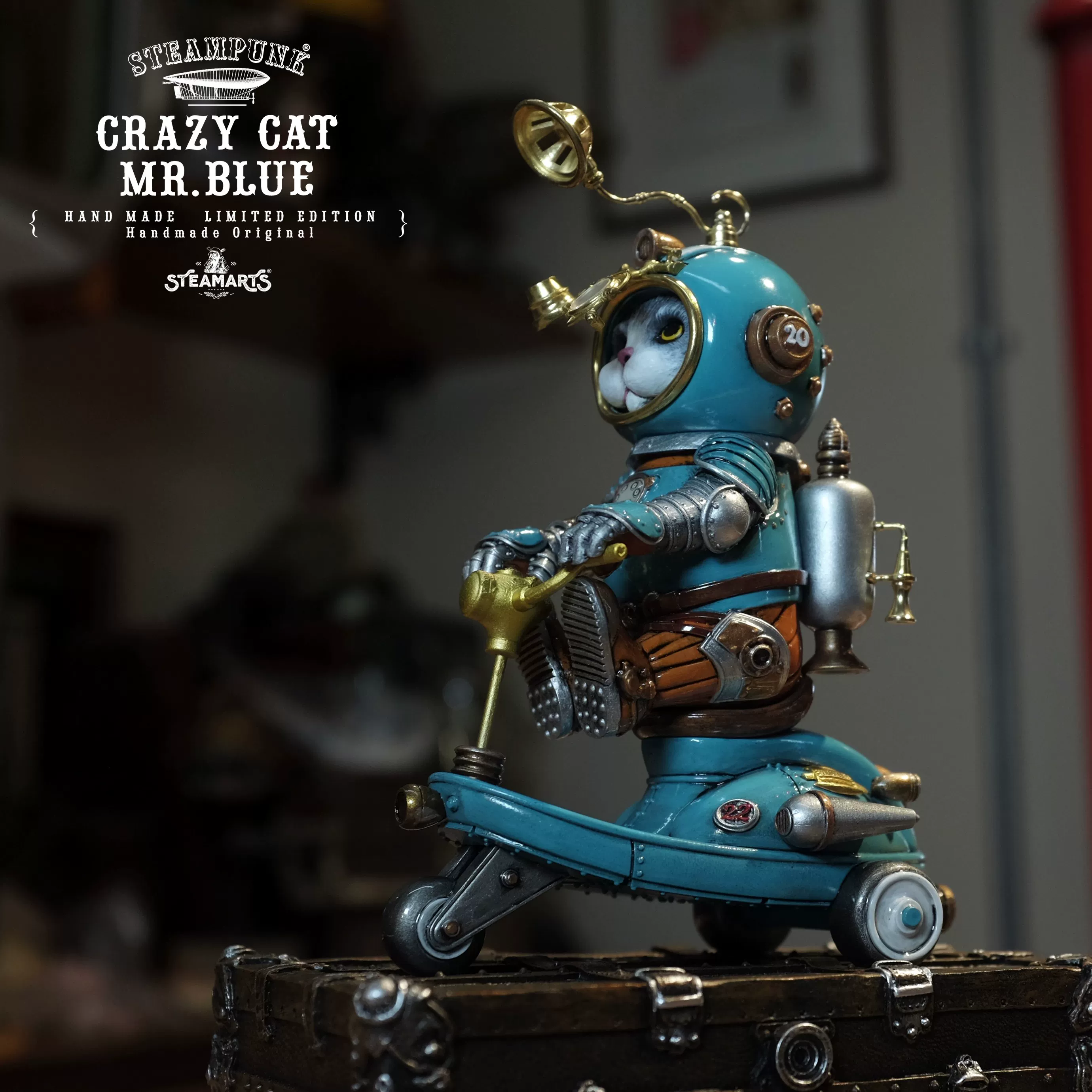 【Pre-sale】Mini Scooter of CRAZY CAT MR.BLUE-STEAMARTS Studio