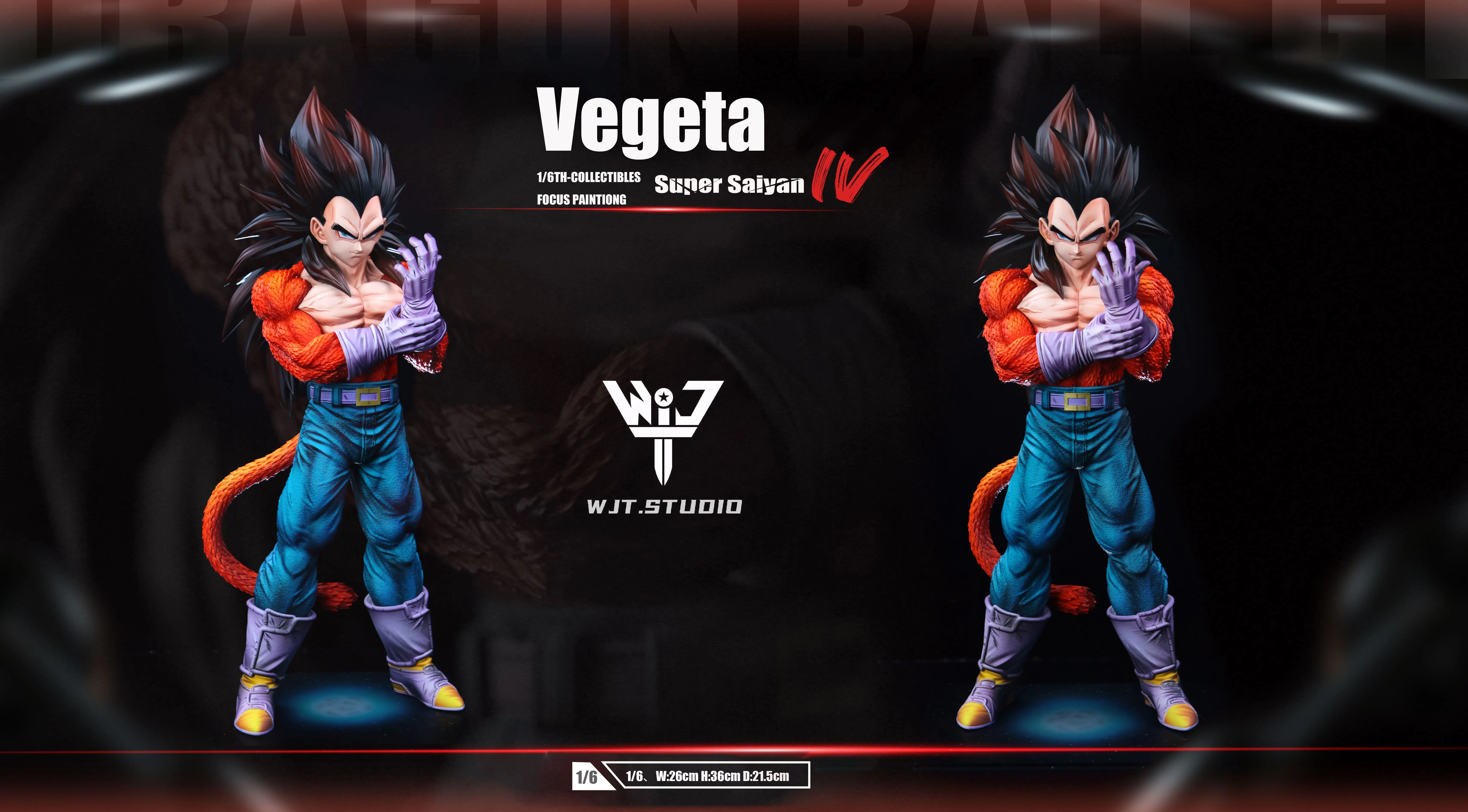 【Pre-sale】1/6 and 1/4 Scale Proud Vegeta with Long Hair-Dragon Ball-WJT Studio