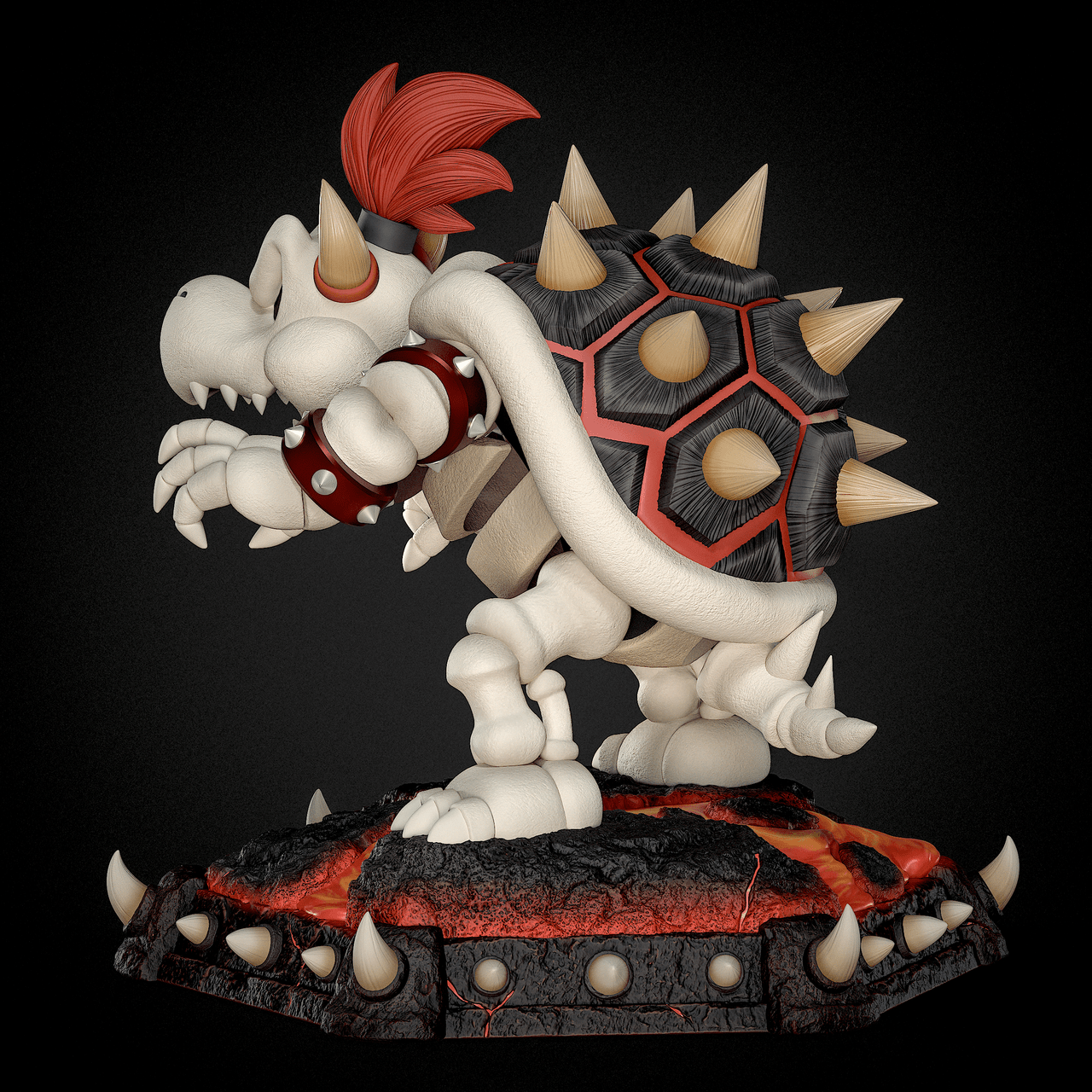 【Pre-sale】Dry Bowser with LED-The Super Mario Bros-Black Swan Collectibles Studio