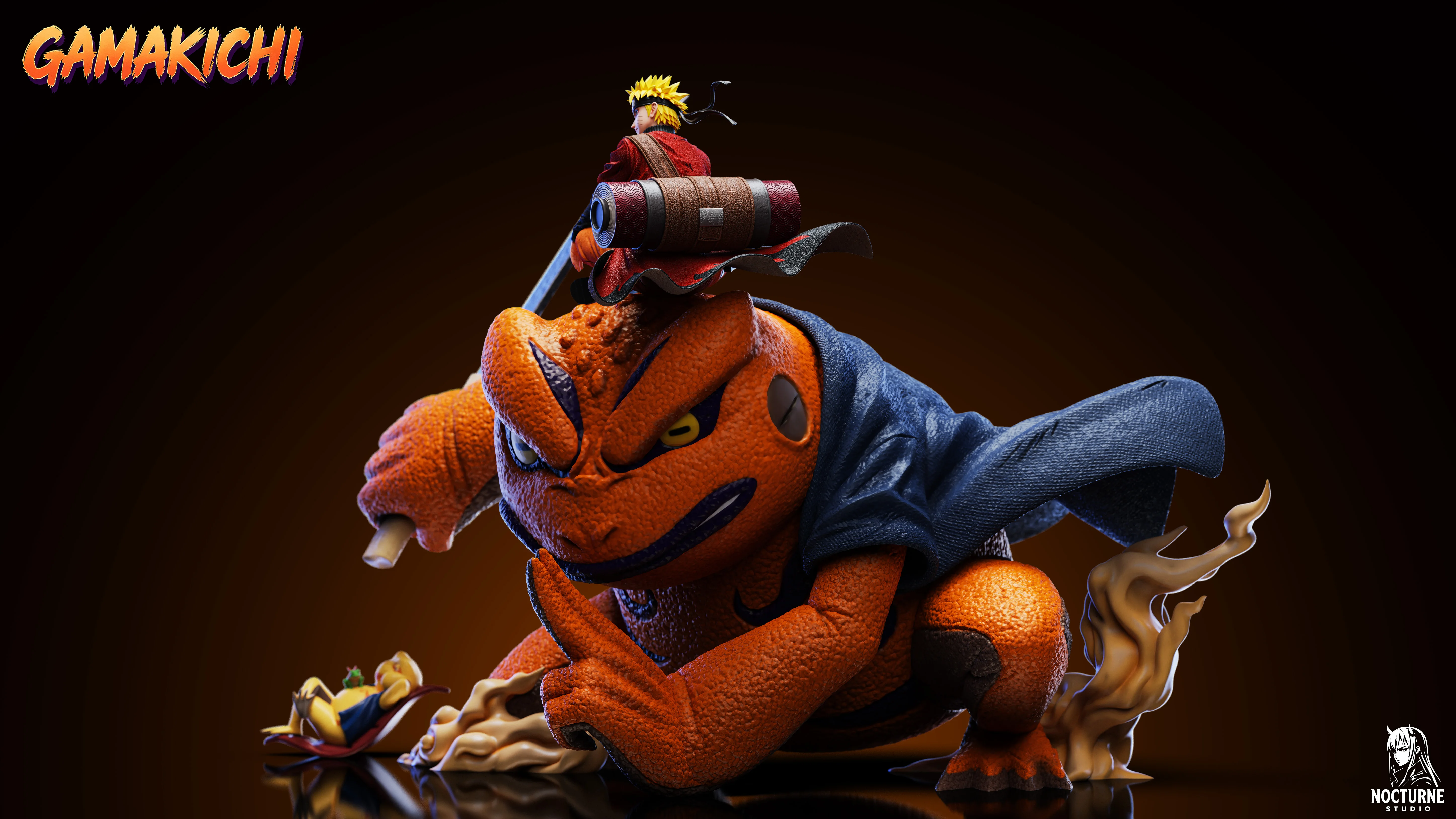 【Pre-sale】1/7 Scale Naruto and Gamakichi-Naruto-Nocturne Studio x ICE Studio