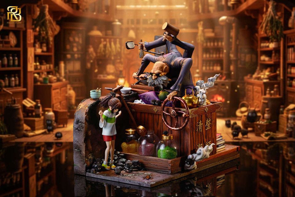 【Pre-sale】Chihiro Ogino and Kamaji-Spirited Away-ReBorn Studio