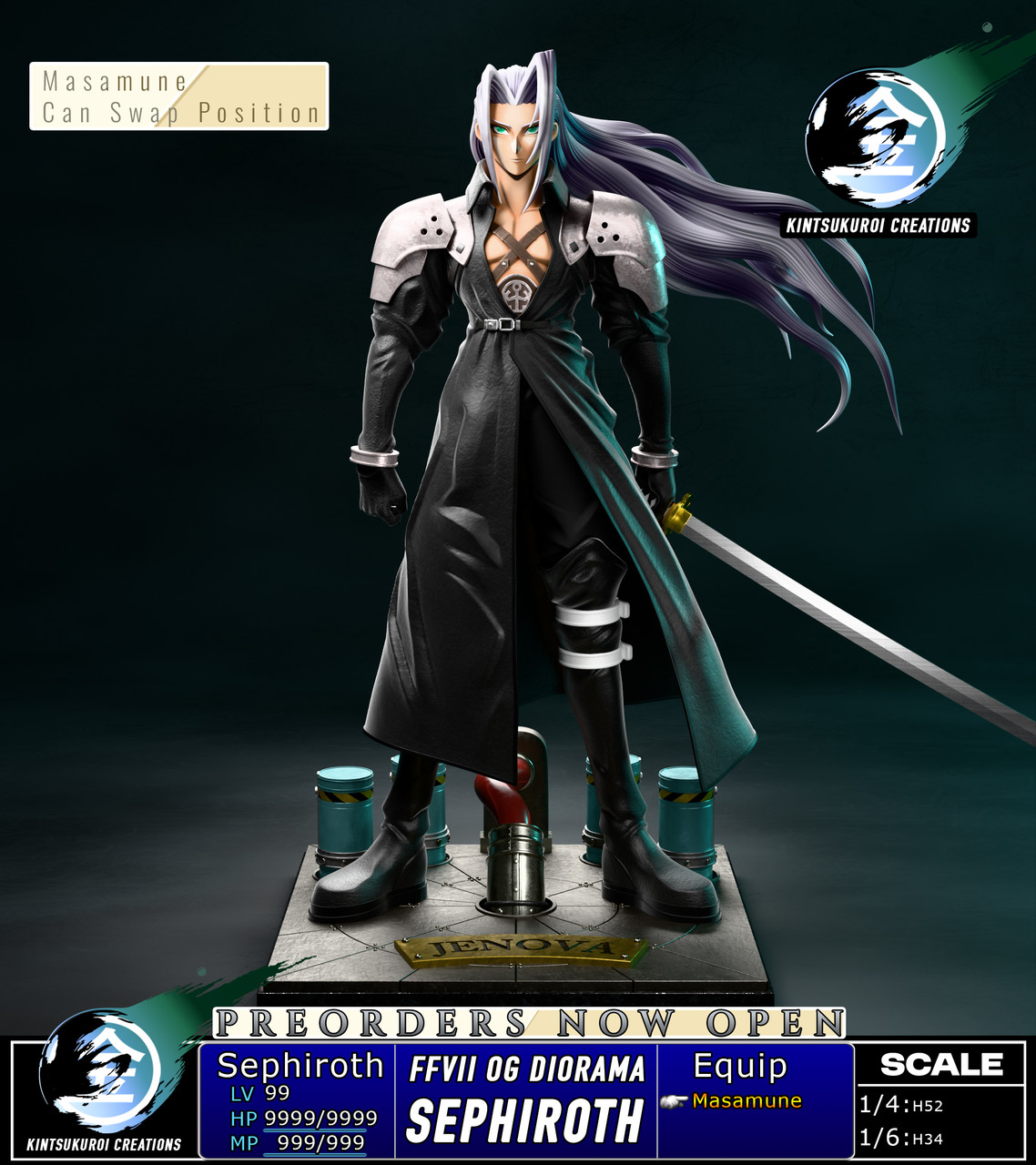 【Pre-sale】1/6 and 1/4 Scale Sephiroth OG-Final Fantasy-Kintsukuroi Creations Studio