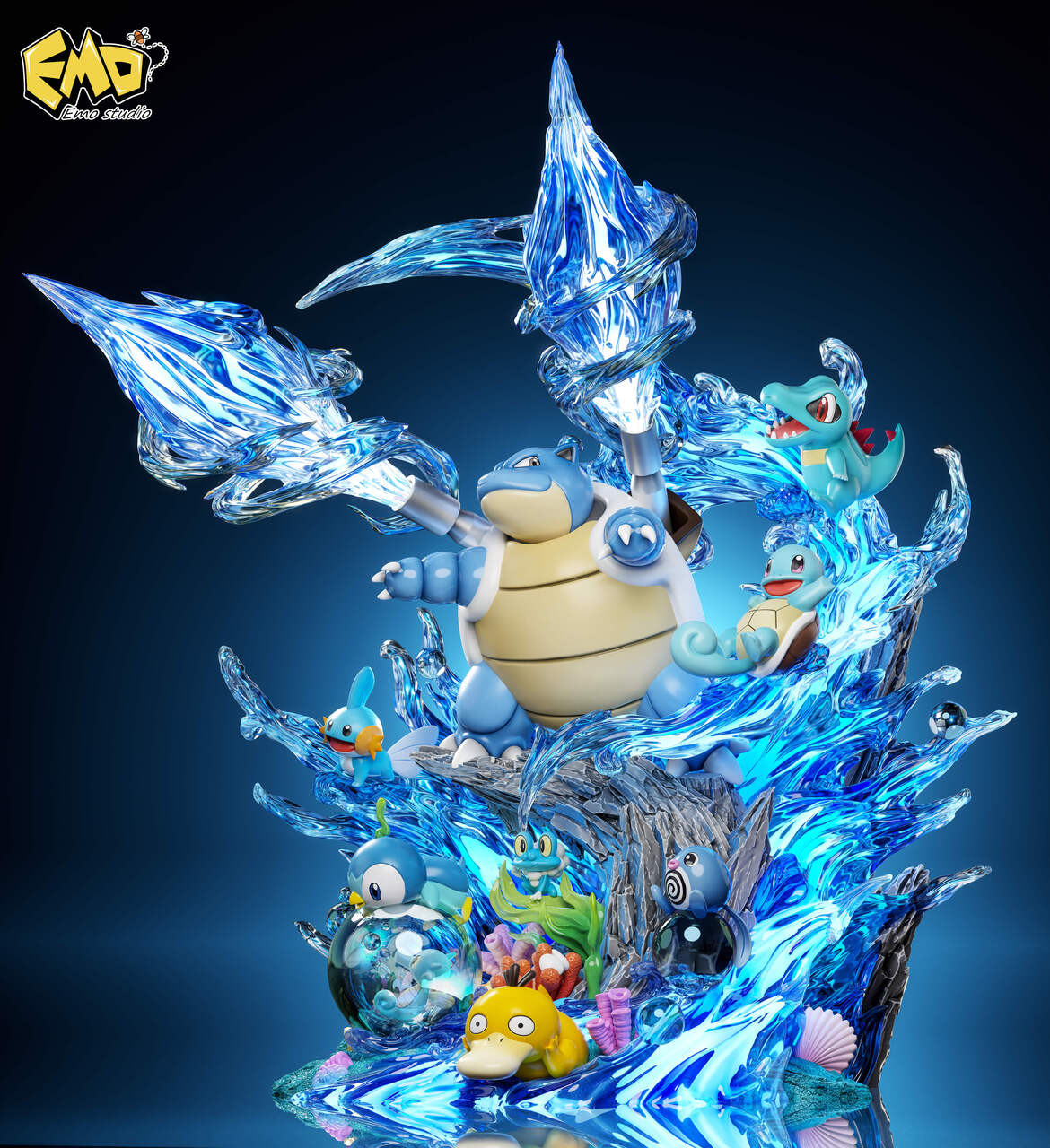 【Pre-sale】Water type Pokemon Group with LED-Pokemon-Emo Studio