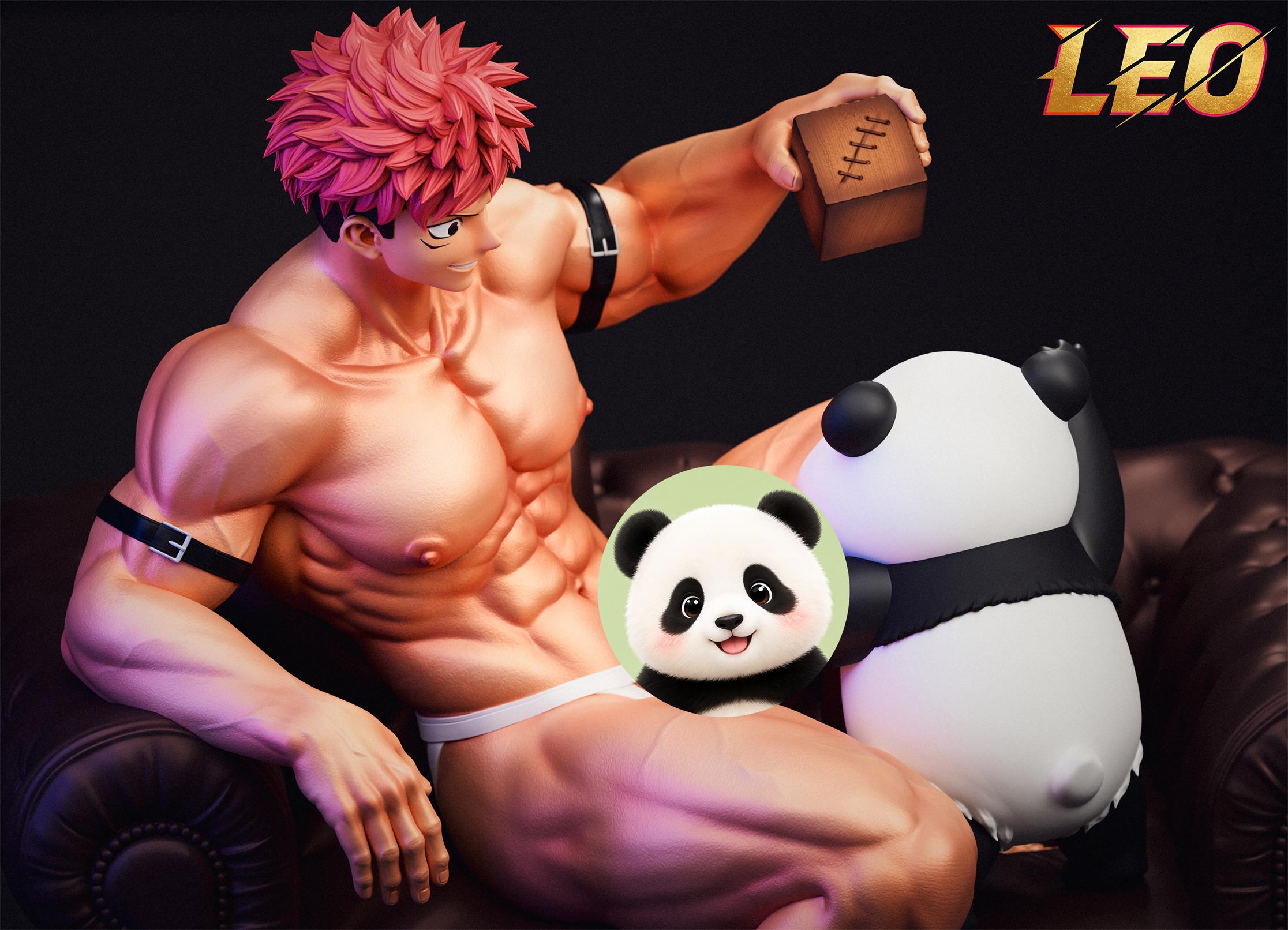 【Pre-sale】1/6 Scale Itadori Yuji and Panda-Jujutsu Kaisen-LEO Studio