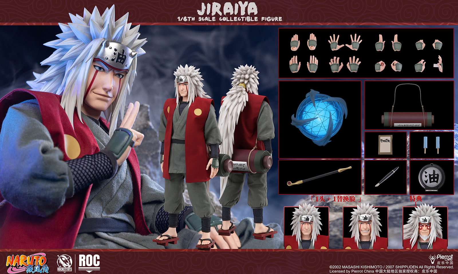 【Pre-sale】1/6 Scale Jiraiya-ROCKETTOYS Studio
