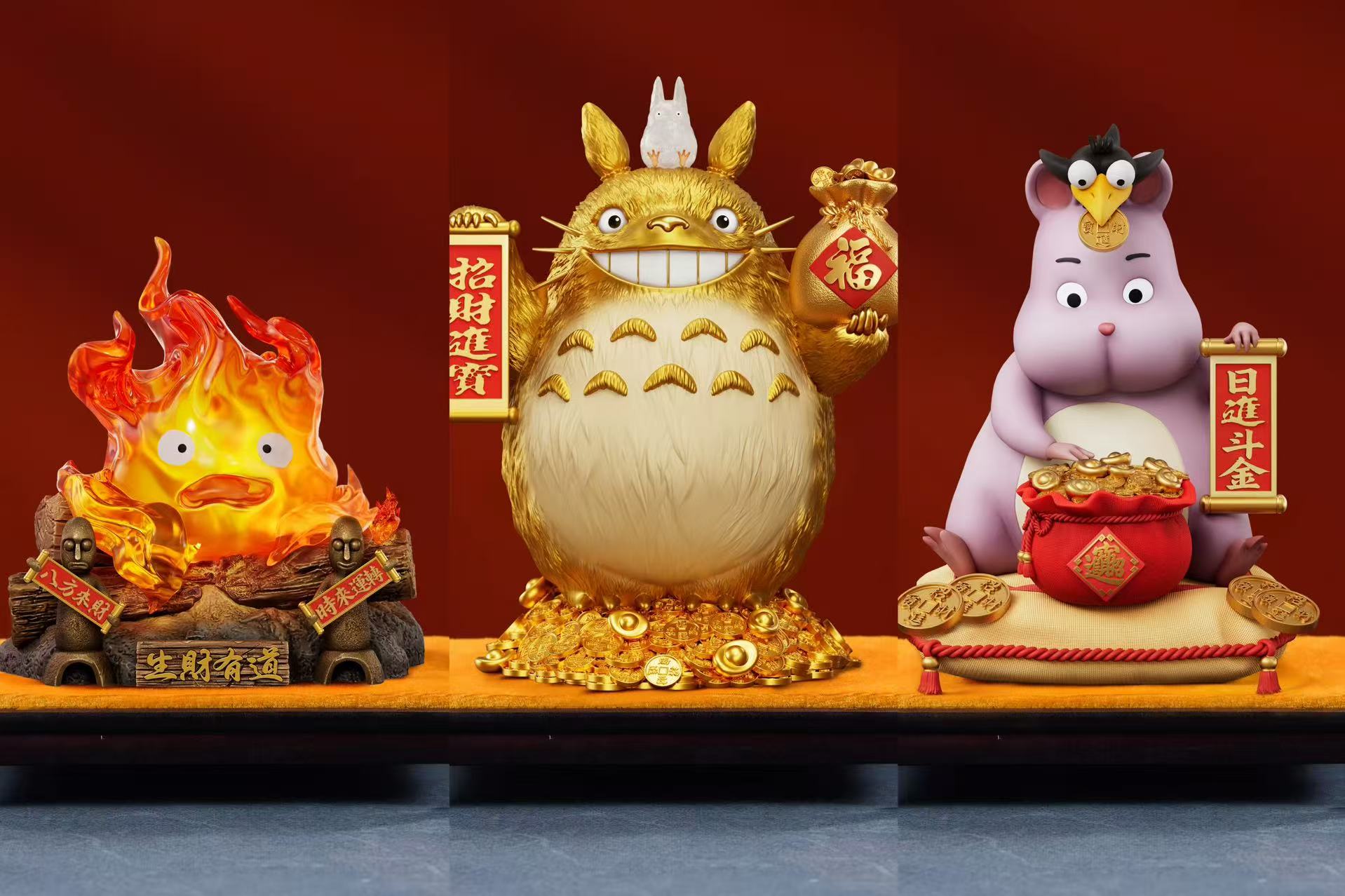 【Pre-sale】Wealth Attraction Calcifer, Totoro and Boh-MAR Studio