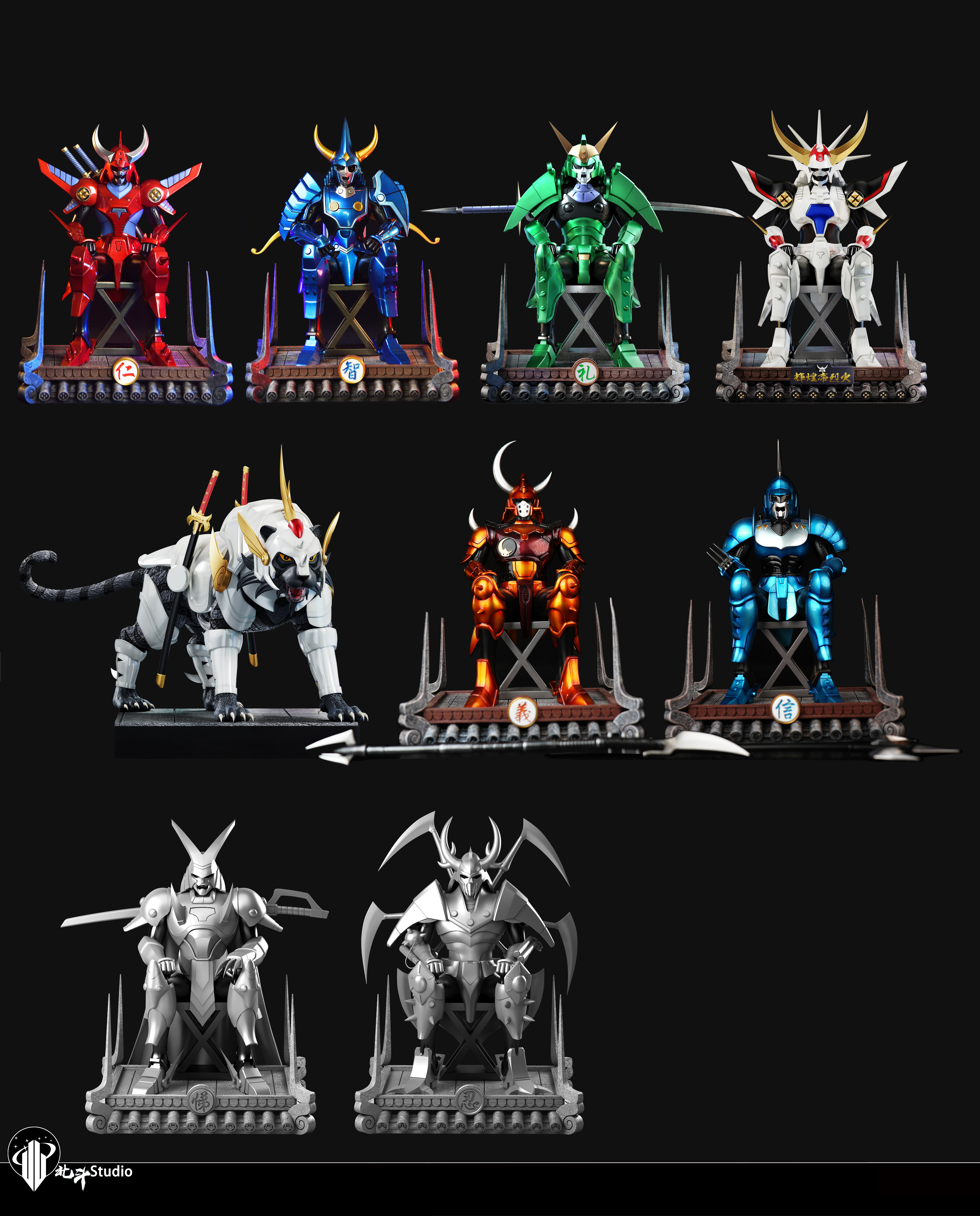 【Pre-sale】1/6 Scale Shuu Rei Fuan and Mouri Shin-Ronin Warriors-BeiDou Studio