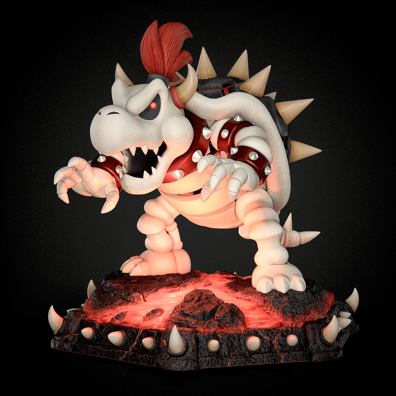 【Pre-sale】Dry Bowser with LED-The Super Mario Bros-Black Swan Collectibles Studio