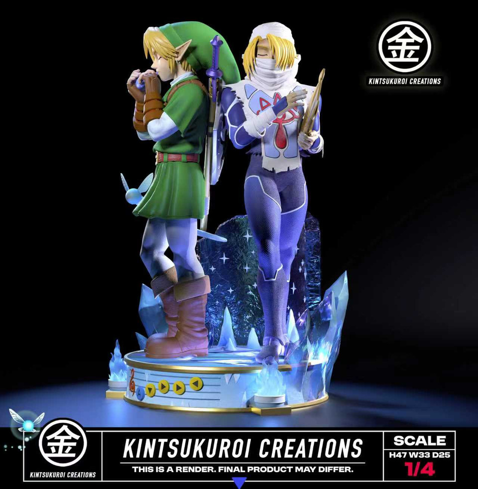 【Pre-sale】1/4 Scale Standing LINK and SHEIK with LED-The Legend of Zelda-Kintsukuroi Creations Studio
