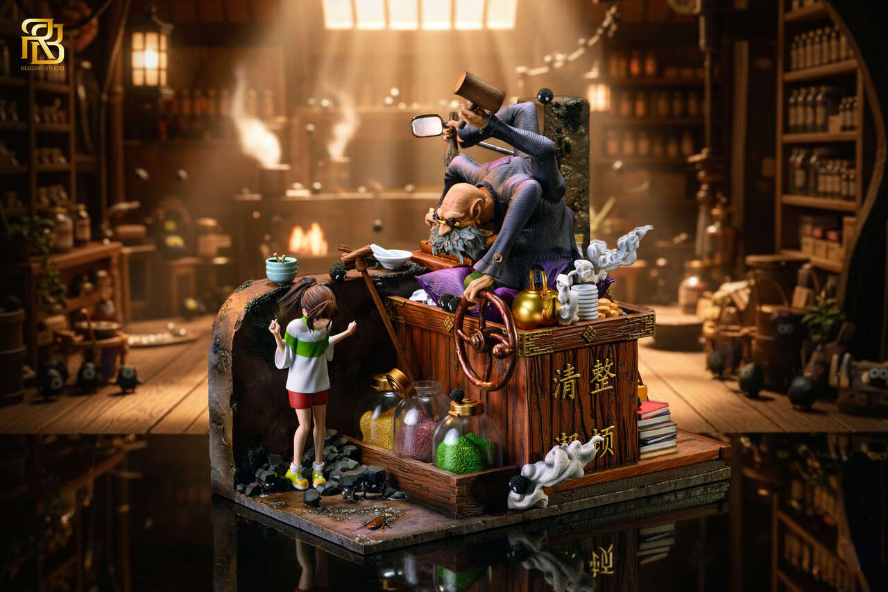 【Pre-sale】Chihiro Ogino and Kamaji-Spirited Away-ReBorn Studio