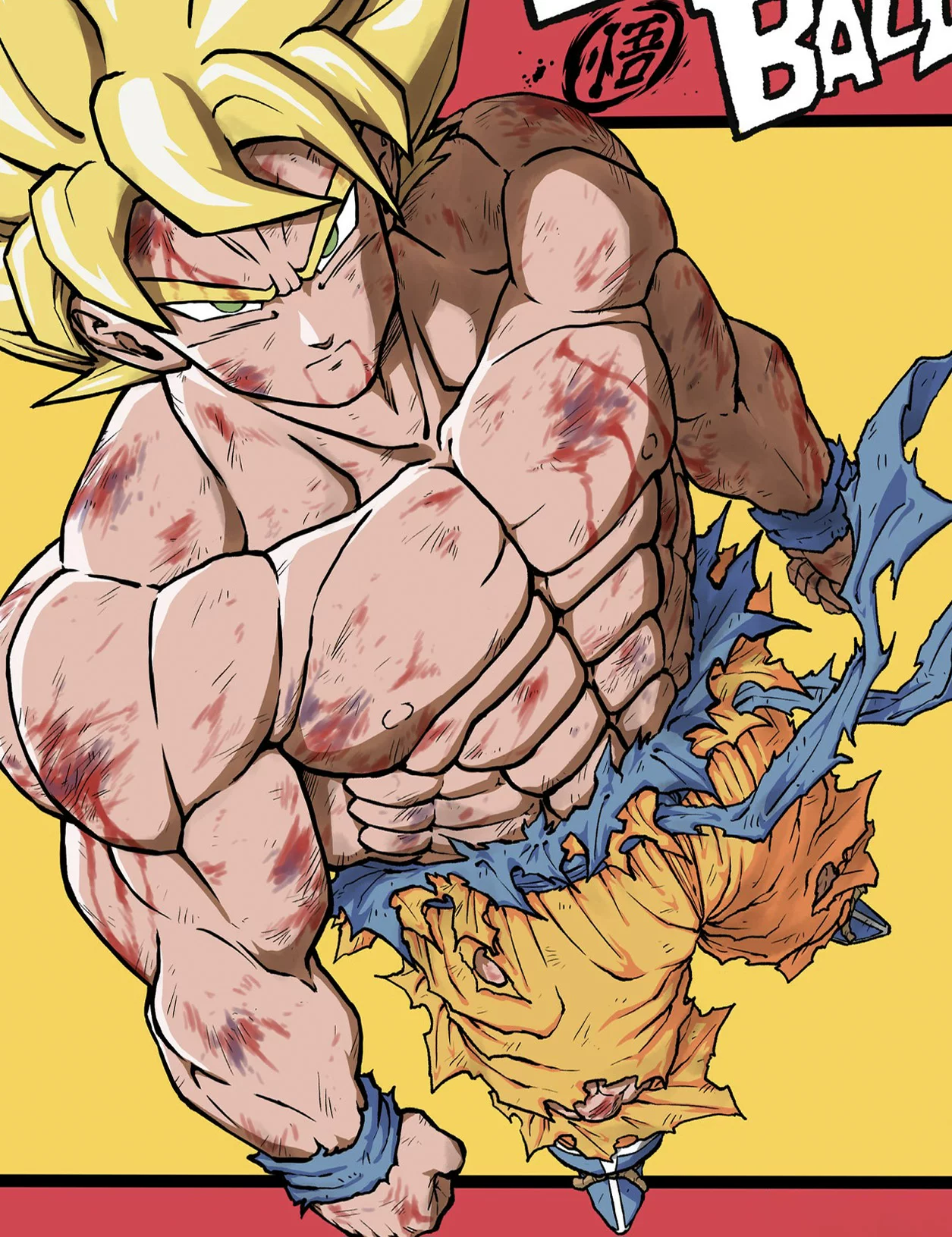 【Pre-sale】Decorative Painting of Super Saiyan Goku-Dragon Ball-H2 Studio