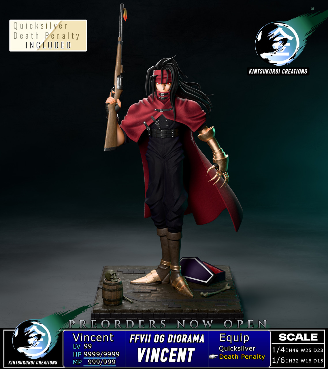 【Pre-sale】1/6 and 1/4 Scale VINCENT OG-Final Fantasy-Kintsukuroi Creations Studio