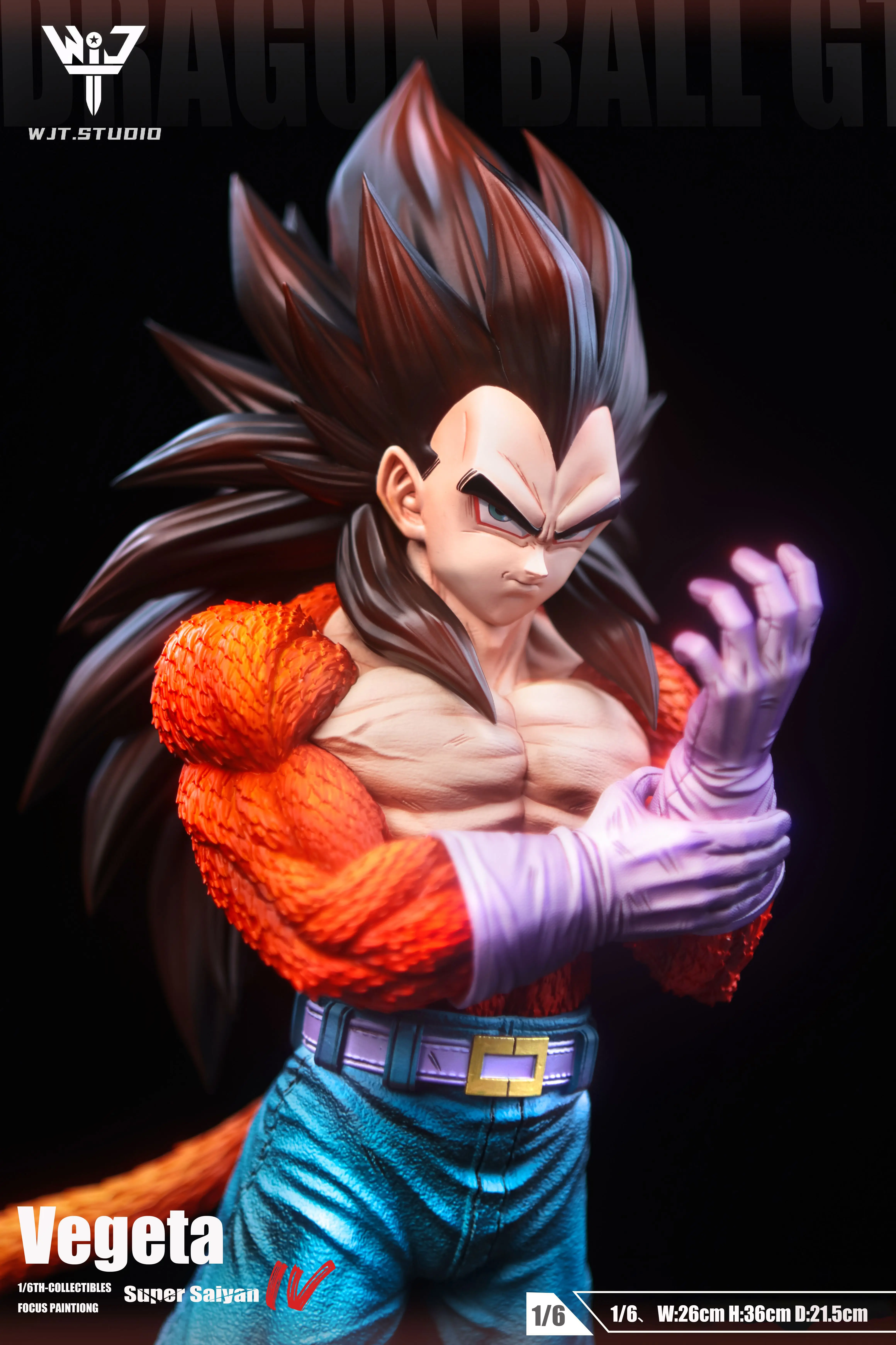 【Pre-sale】1/6 and 1/4 Scale Proud Vegeta with Long Hair-Dragon Ball-WJT Studio