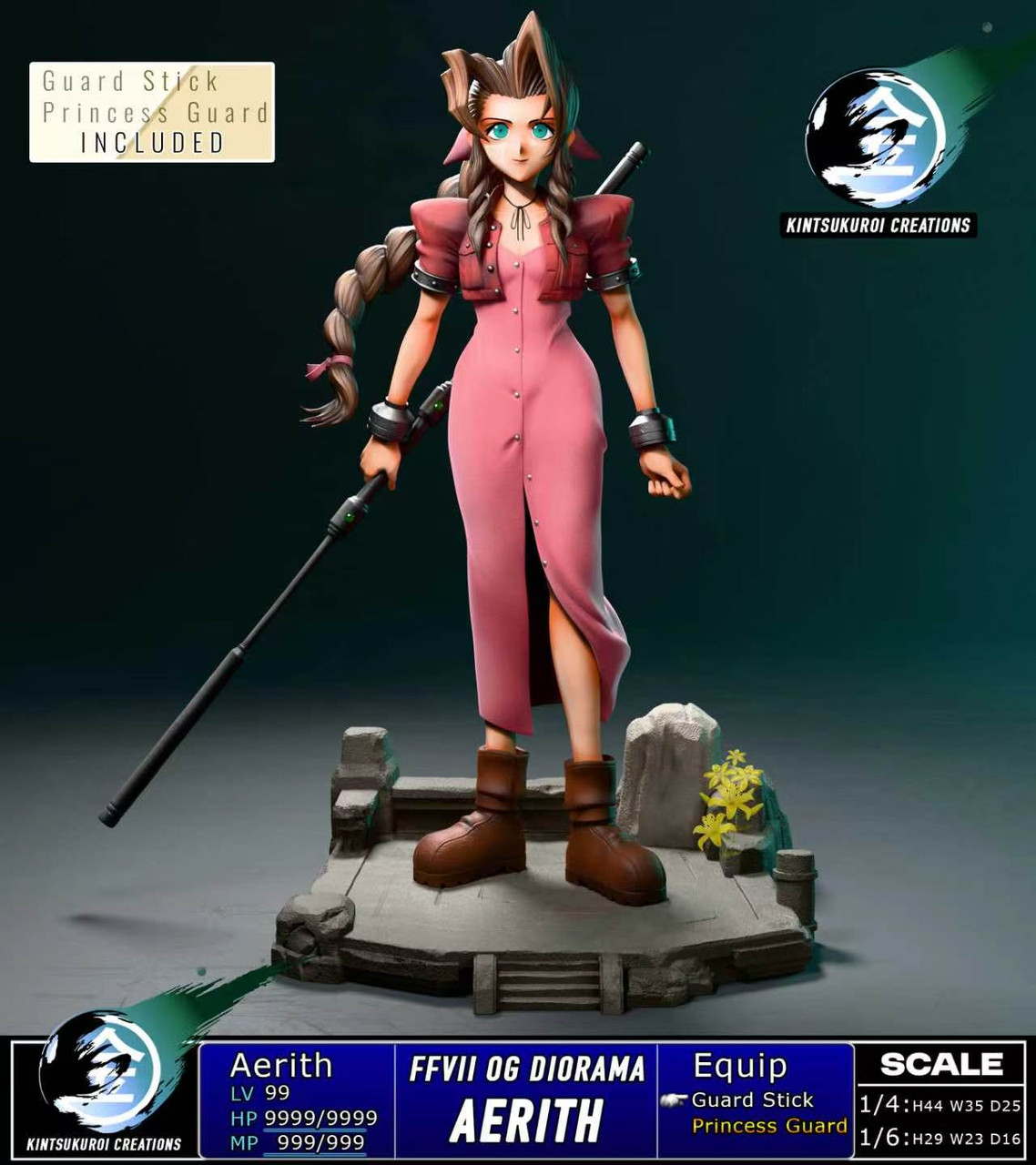 【Pre-sale】1/6 and 1/4 Scale AERITH OG-Final Fantasy-Kintsukuroi Creations Studio