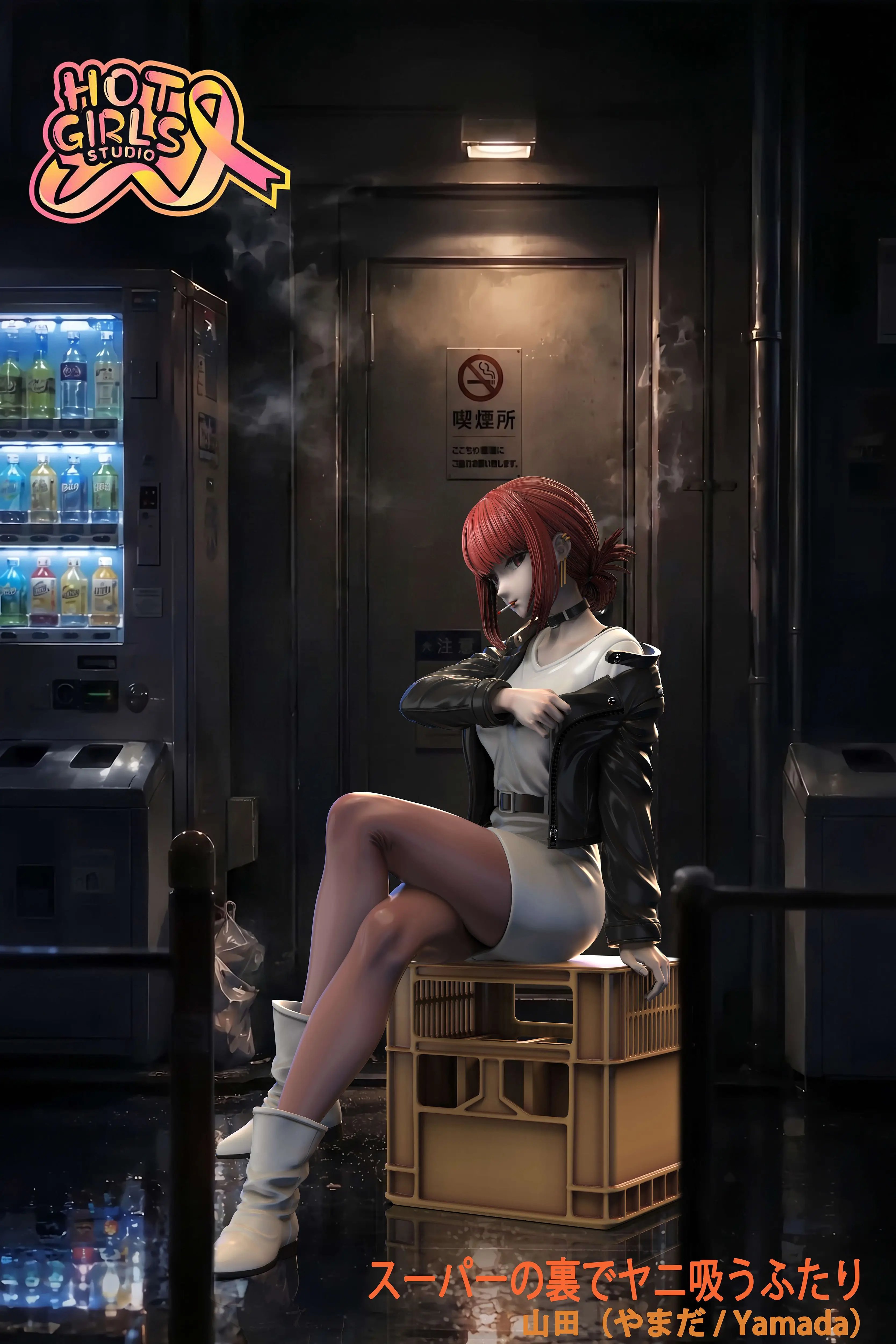 【Pre-sale】1/6 and 1/4 Scale Yamada-Smoking Behind the Supermarket-Hotgirls Studio