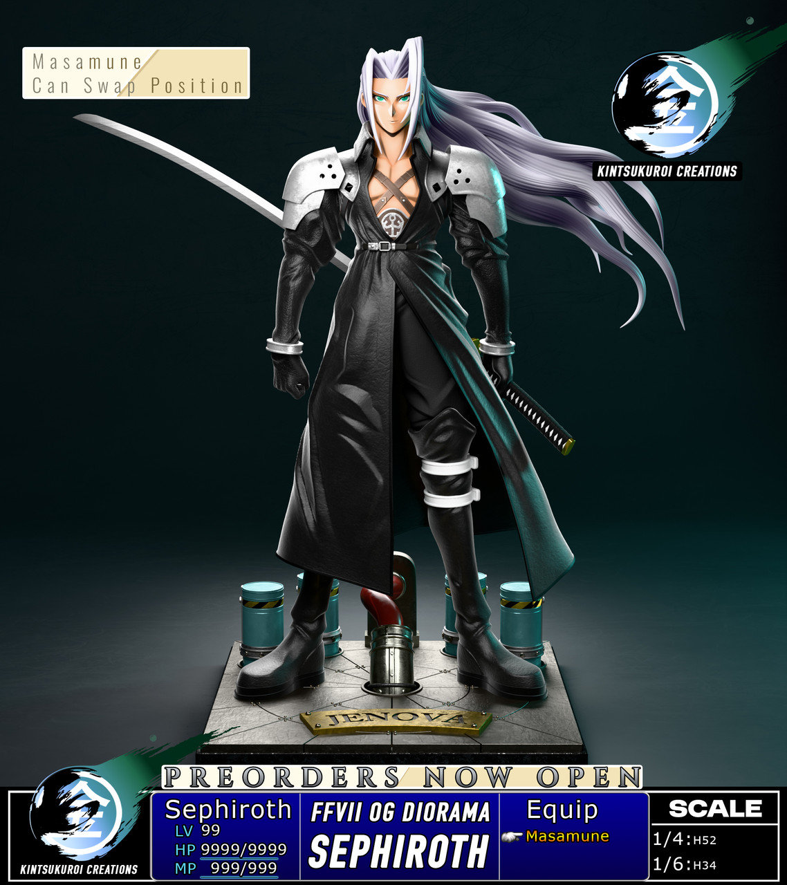 【Pre-sale】1/6 and 1/4 Scale Sephiroth OG-Final Fantasy-Kintsukuroi Creations Studio