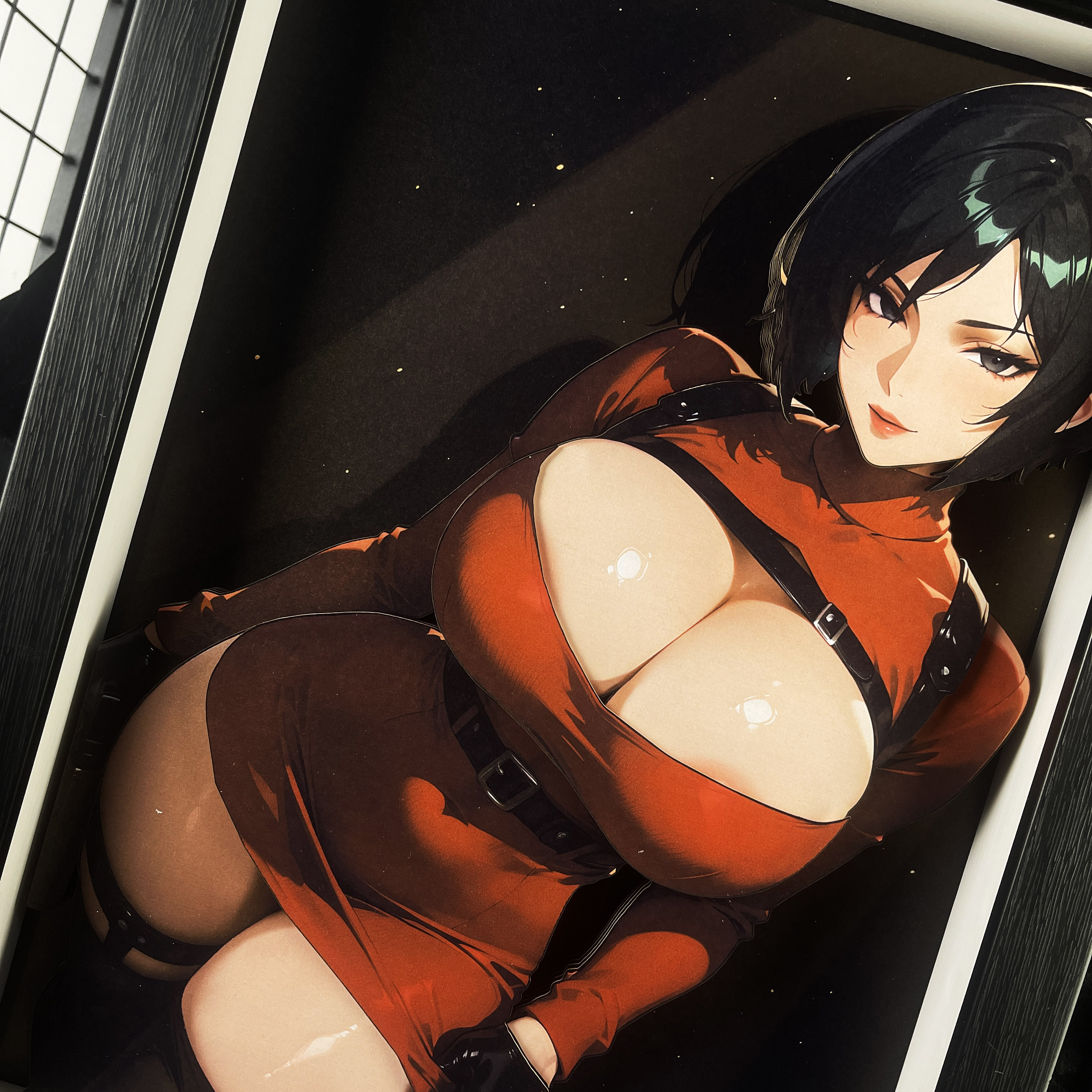 【Pre-sale】Decorative Painting of Ada Wong-Resident Evil-Black and White Studio