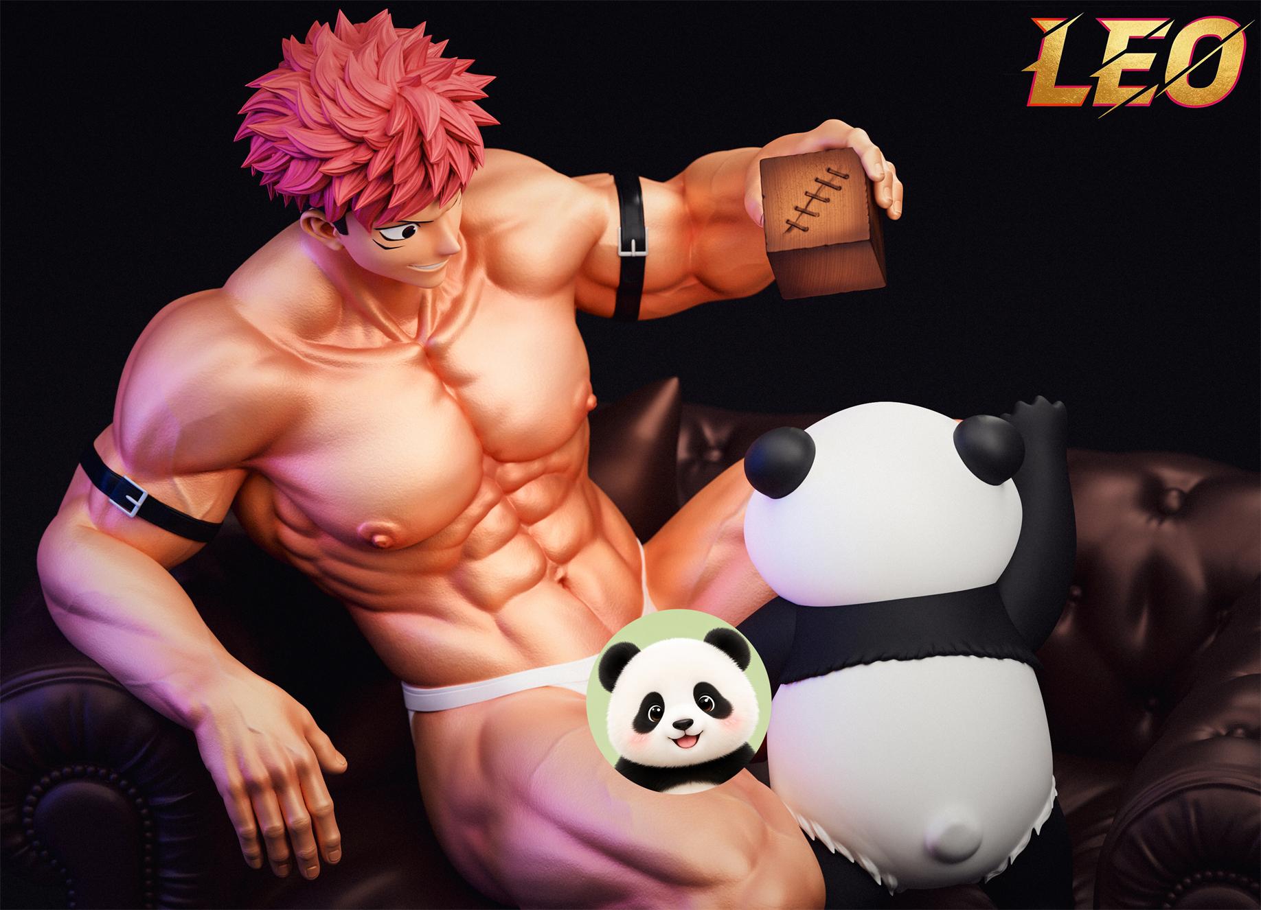 【Pre-sale】1/6 Scale Itadori Yuji and Panda-Jujutsu Kaisen-LEO Studio