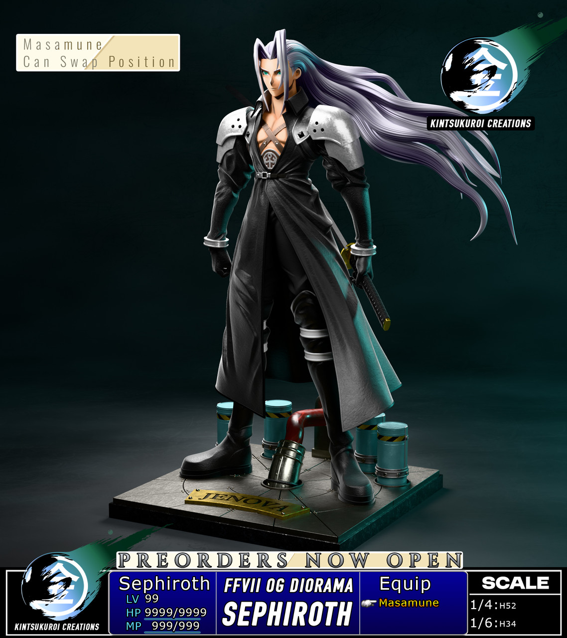 【Pre-sale】1/6 and 1/4 Scale Sephiroth OG-Final Fantasy-Kintsukuroi Creations Studio