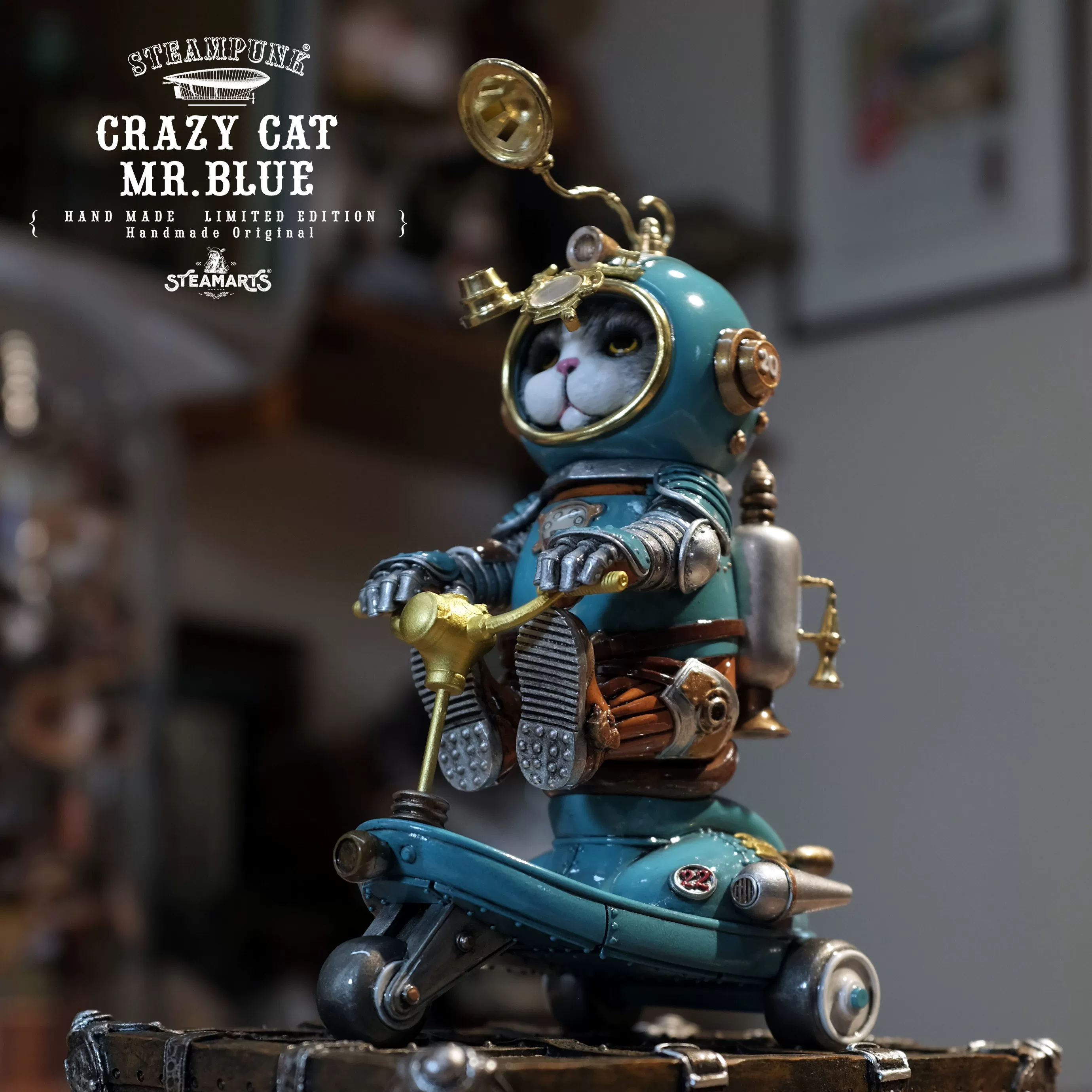【Pre-sale】Mini Scooter of CRAZY CAT MR.BLUE-STEAMARTS Studio
