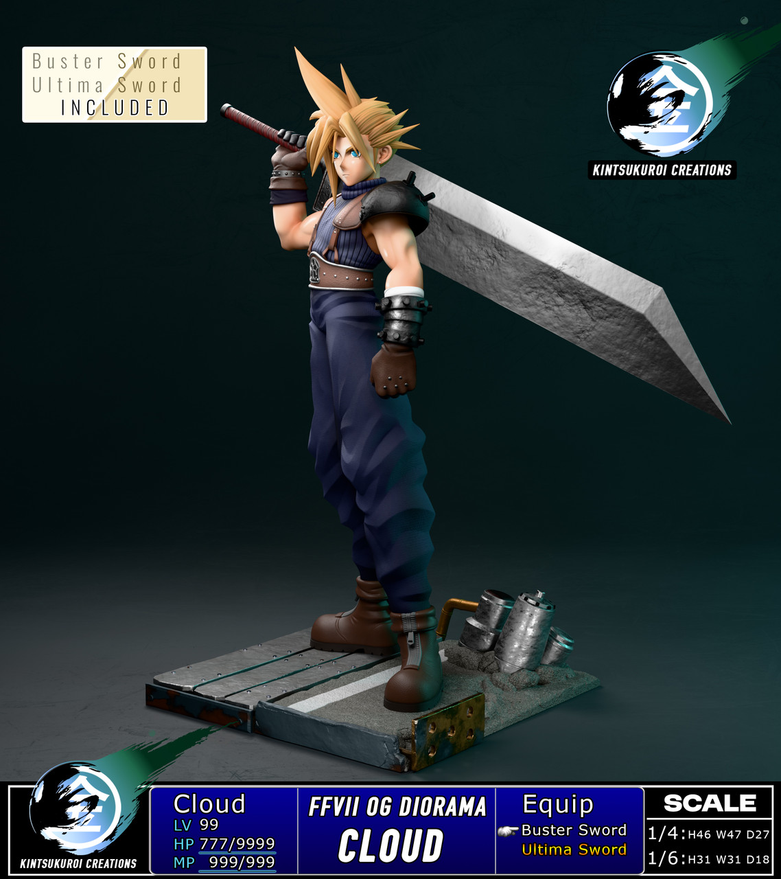 【Pre-sale】1/6 and 1/4 Scale CLOUD OG-Final Fantasy-Kintsukuroi Creations Studio