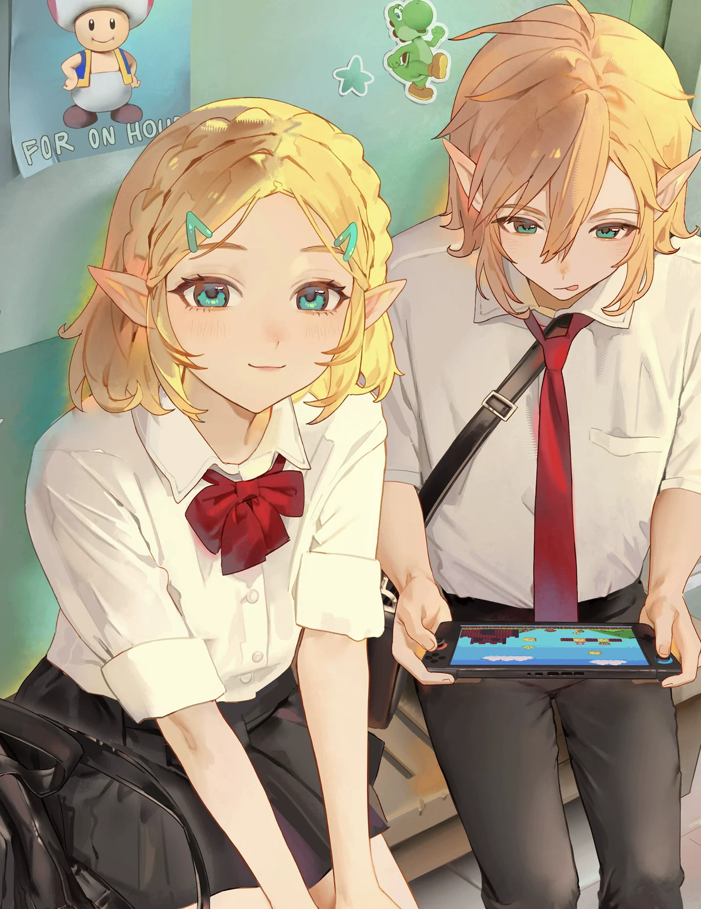 【Pre-sale】Decorative Painting of Zelda and Link-The Legend of Zelda-H2 Studio