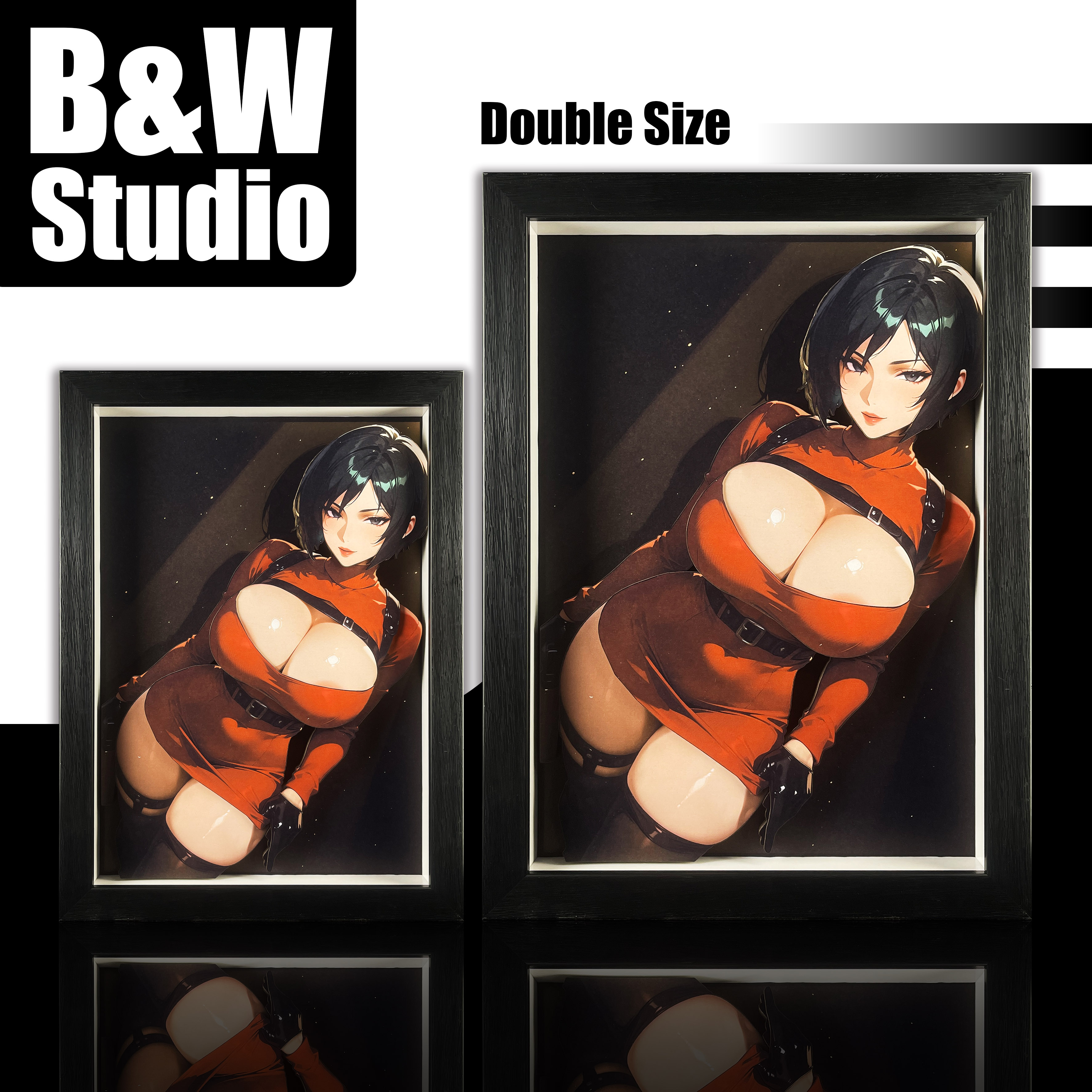 【Pre-sale】Decorative Painting of Ada Wong-Resident Evil-Black and White Studio