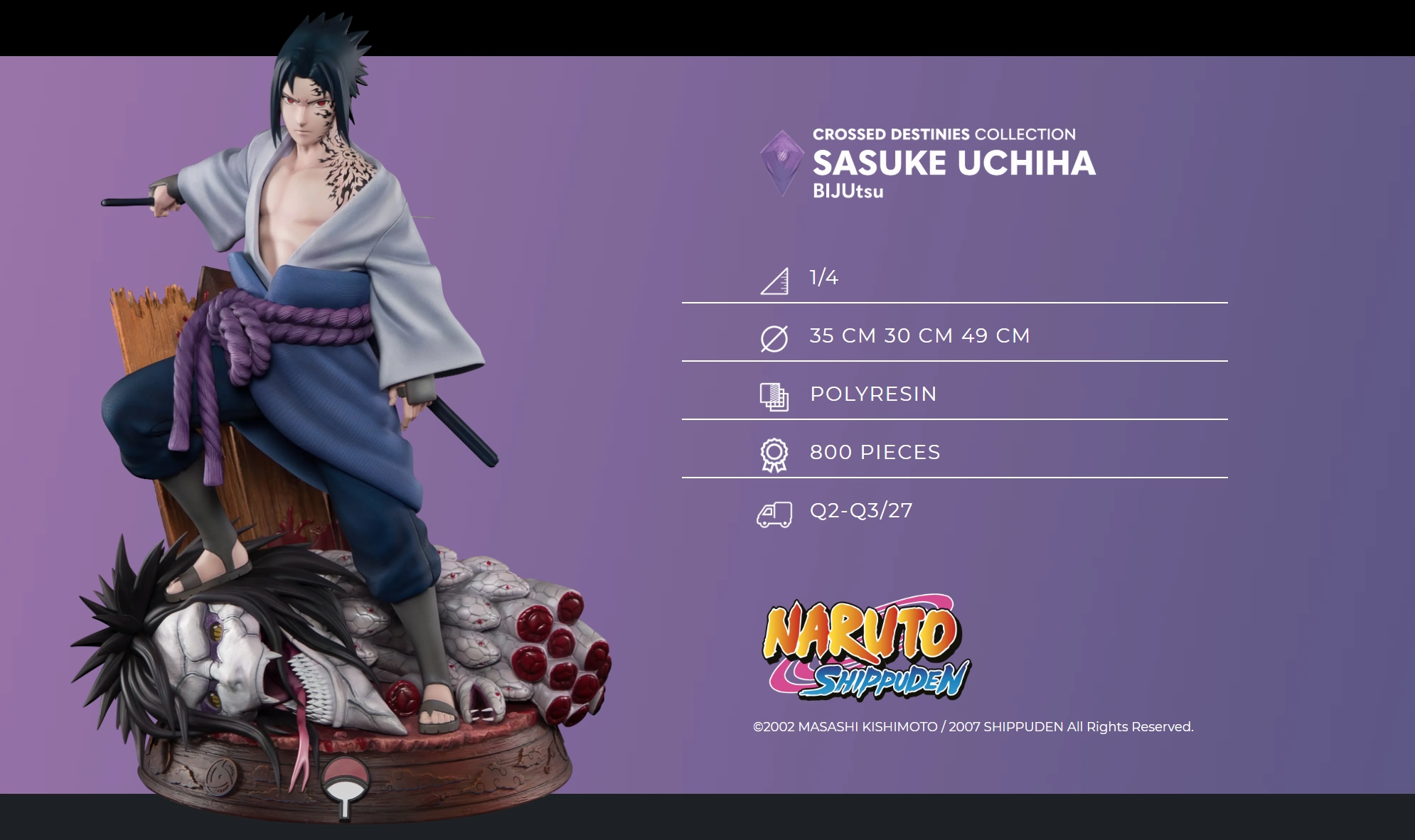 【Pre-sale】1/4 Scale Sasuke-Naruto-Tsume BIJUtsu Studio