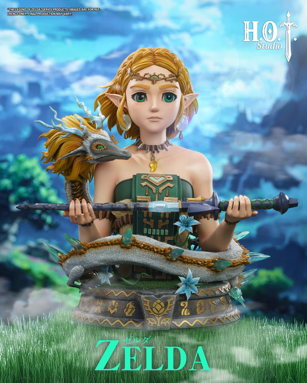 【Pre-sale】1/2 and 1/1 Scale Bust of Princess Zelda with LED-The Legend of Zelda-HOT Studio Studio