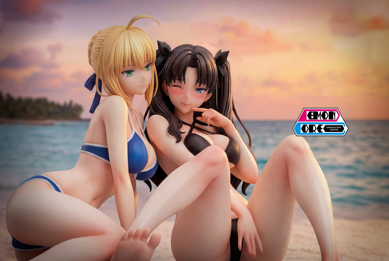 【Pre-sale】1/6 Scale Swimming Suit Saber and Tohsaka Rin-Fate/Grand Order-Demon Core Studio