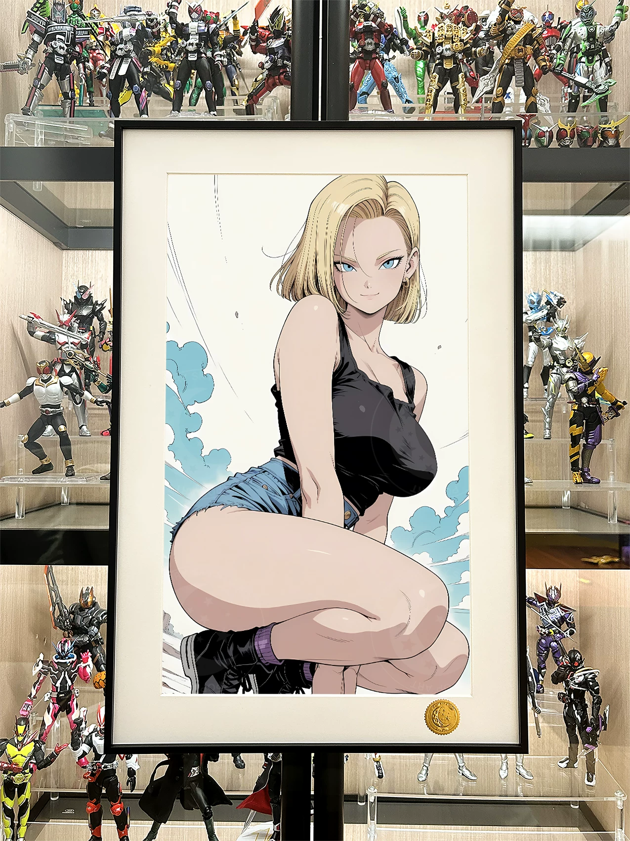 【Pre-sale】Decorative Painting of Squatting Android 18-Dragon Ball-XingKong Studio