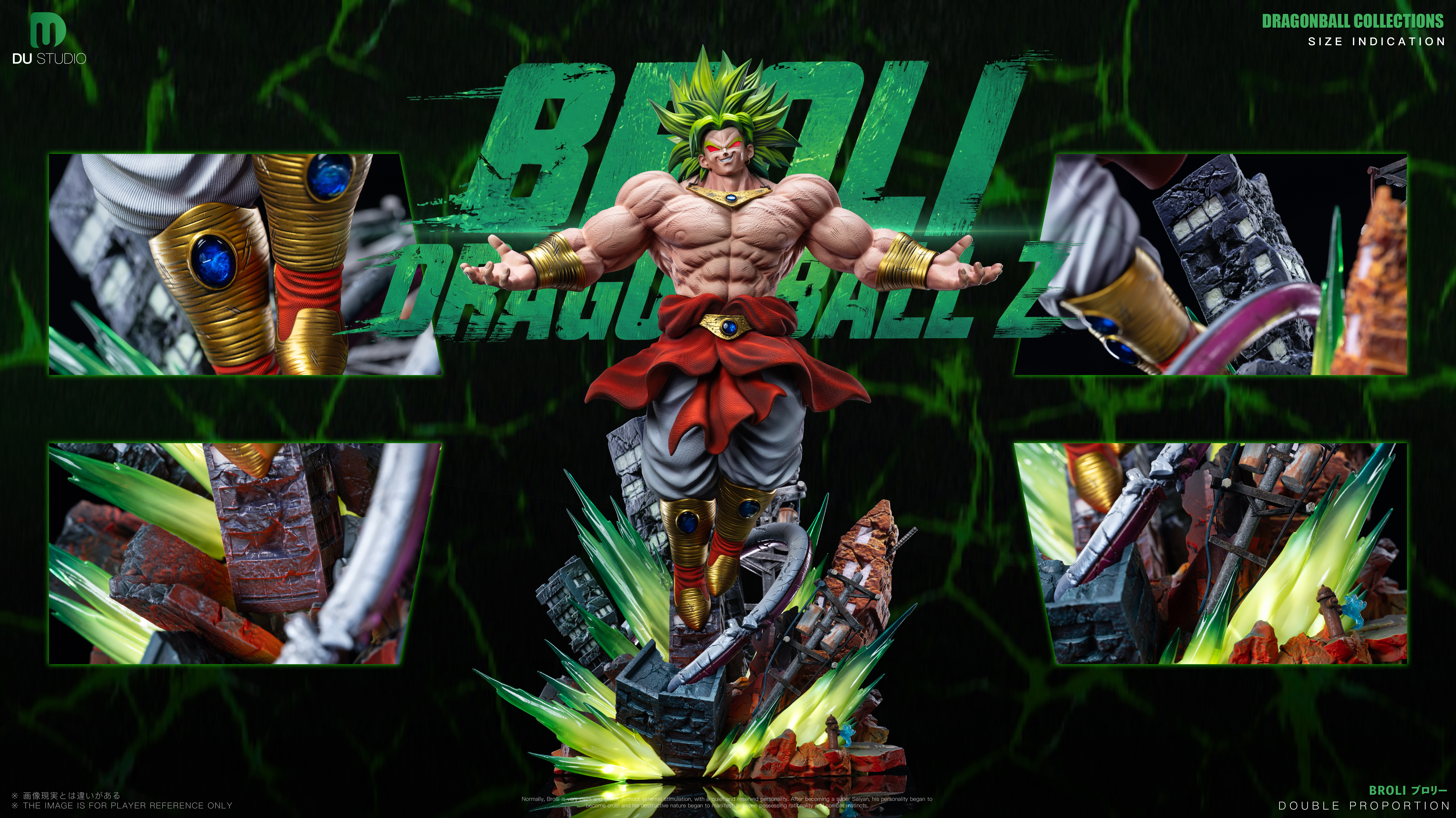 【Pre-sale】1/8, 1/6 and 1/4 Scale Super Saiyan Broly with LED-Dragon Ball-DU Studio