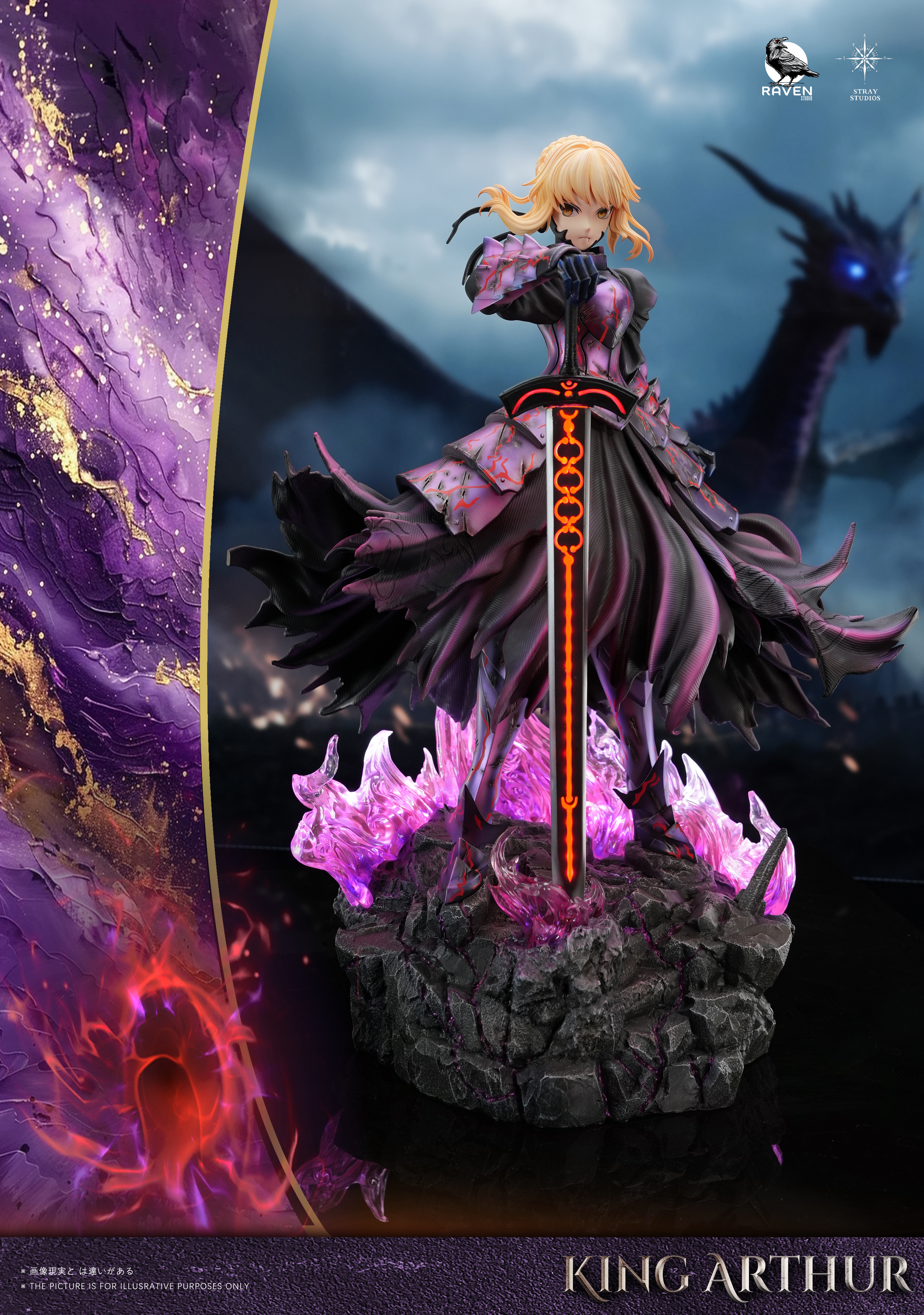 【Pre-sale】1/4 Scale 002 Black Saber-Raven and Stray Studios