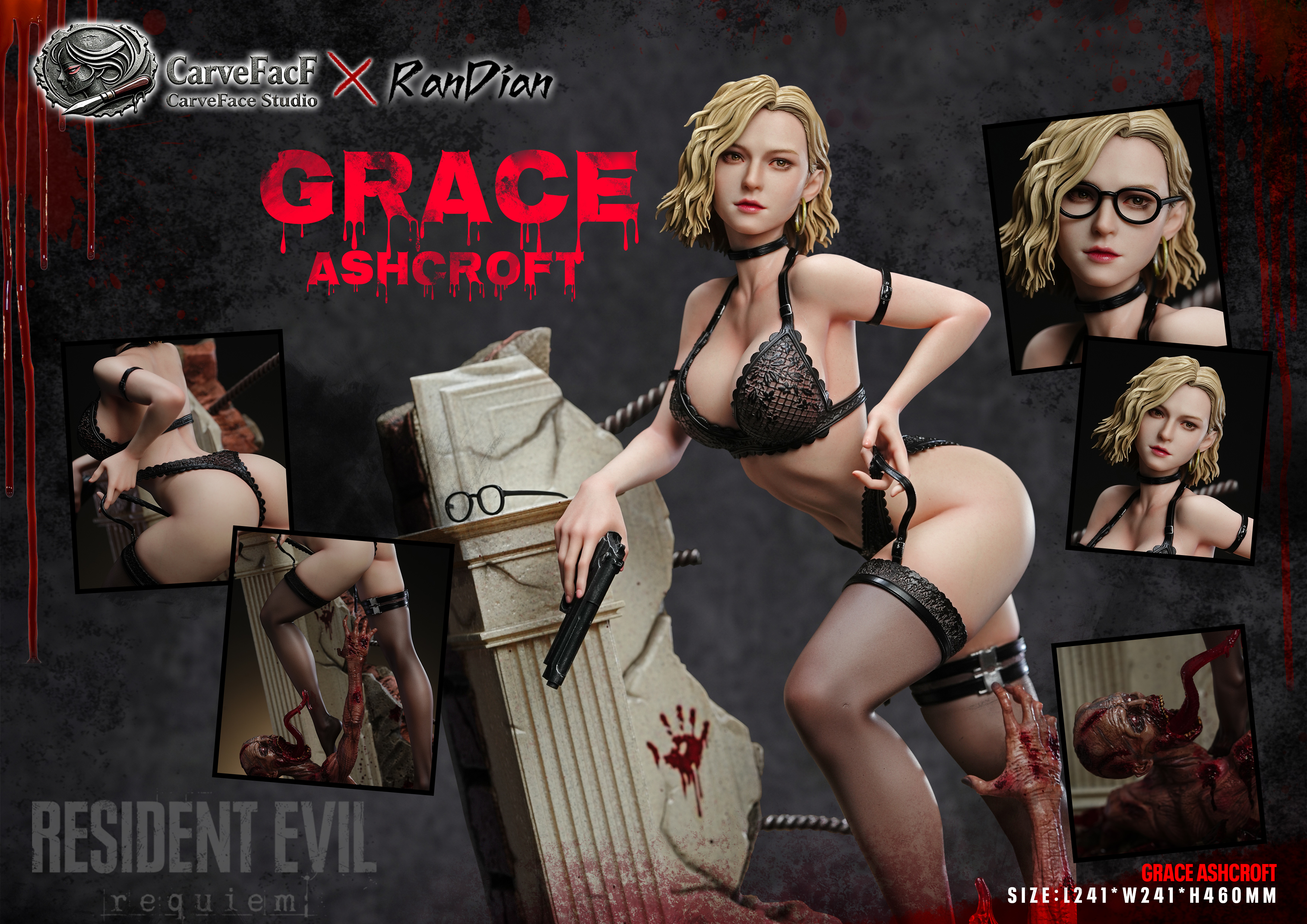 【Pre-sale】1/4 Scale Grace-Resident Evil-CarveFacF Studio x  Ran Dian Studio