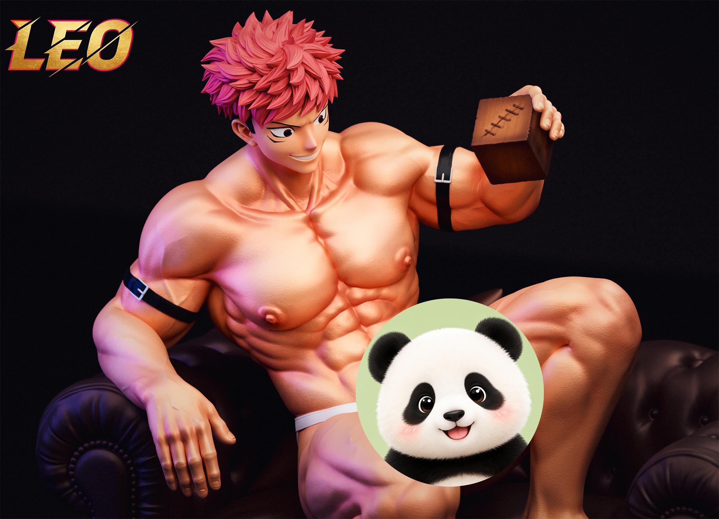 【Pre-sale】1/6 Scale Itadori Yuji and Panda-Jujutsu Kaisen-LEO Studio