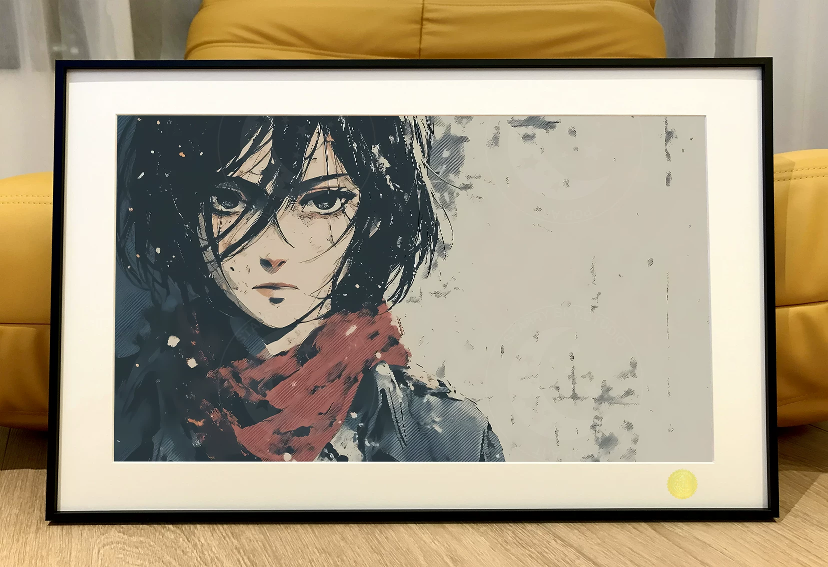 【Pre-sale】Decorative Painting of Mikasa in Ruin-Attack on Titan-XingKong Studio