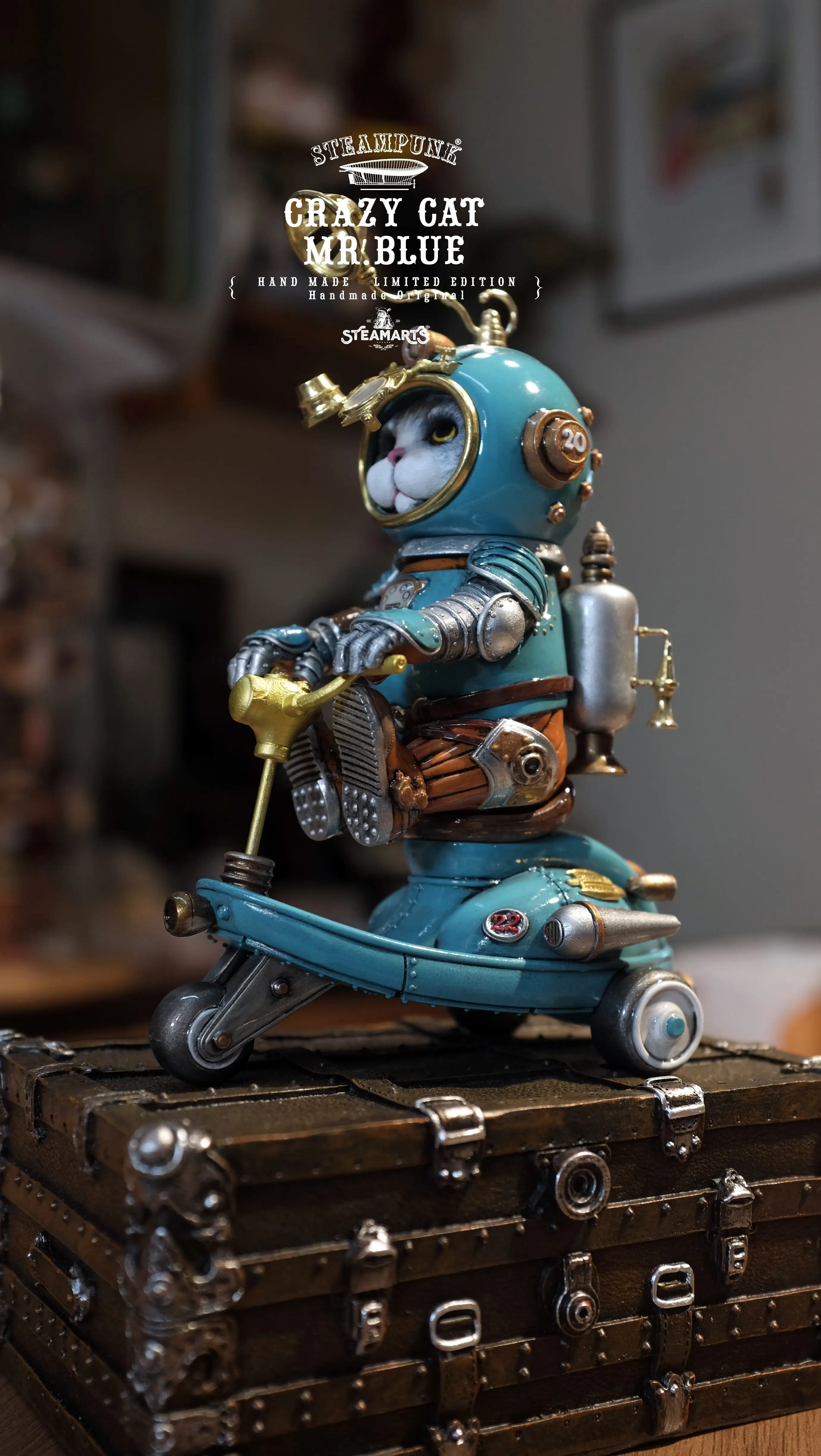 【Pre-sale】Mini Scooter of CRAZY CAT MR.BLUE-STEAMARTS Studio
