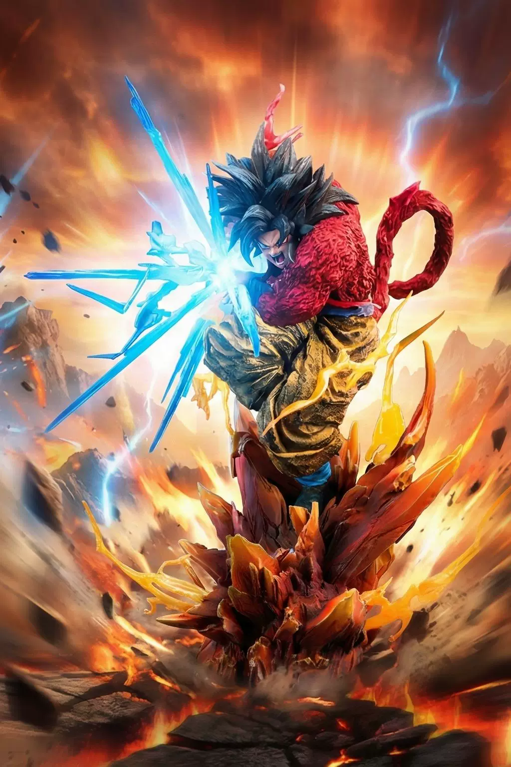 【Pre-sale】1/6 and 1/4 Scale SS4 and SS5 Goku with LED-Iron Curtain Studio
