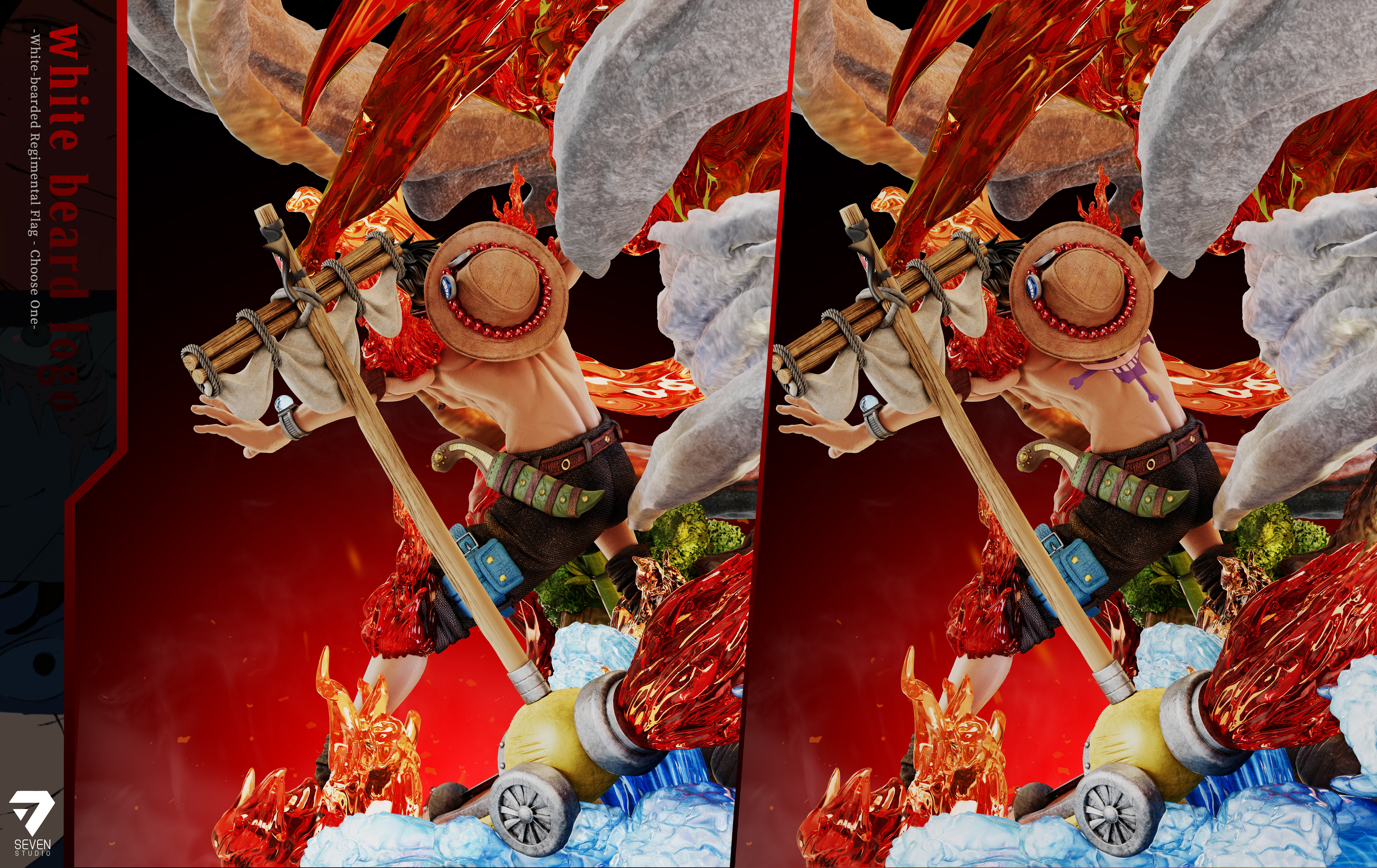 【Pre-sale】Flame Emperor Ace with LED-One Piece-Seven Studio