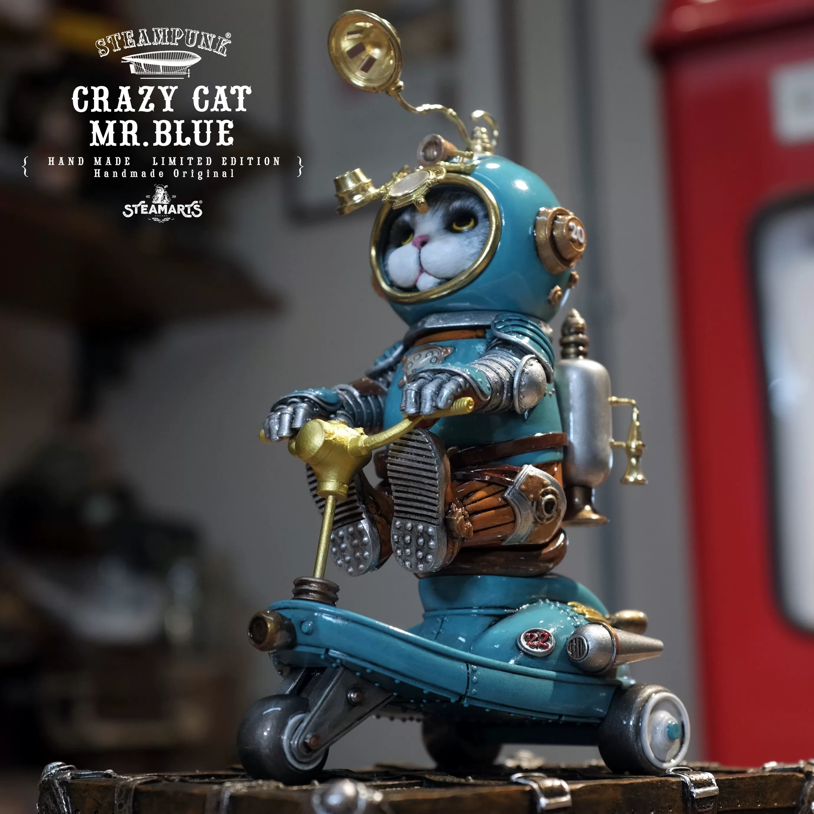 【Pre-sale】Mini Scooter of CRAZY CAT MR.BLUE-STEAMARTS Studio