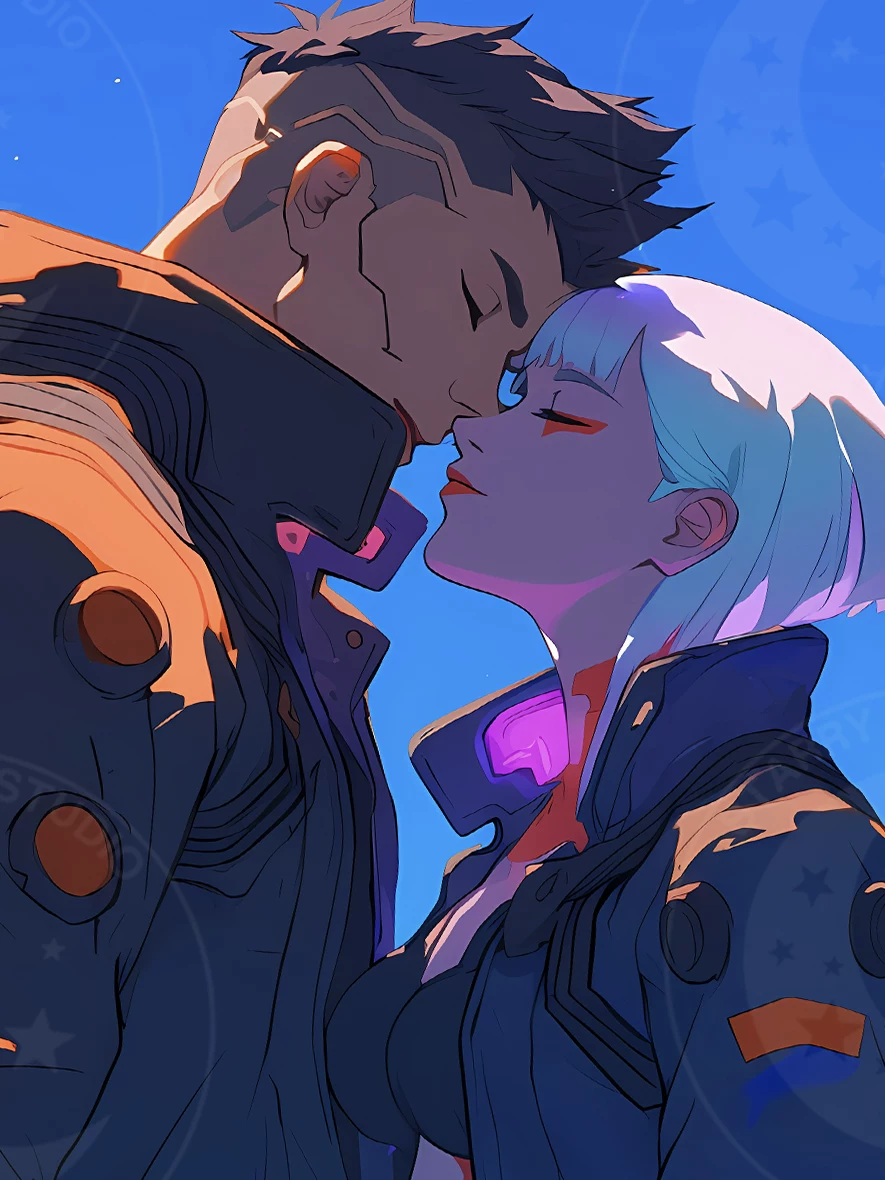 【Pre-sale】Decorative Painting of Lucy and David-CYBERPUNK EDGERUNNERS-XingKong Studio