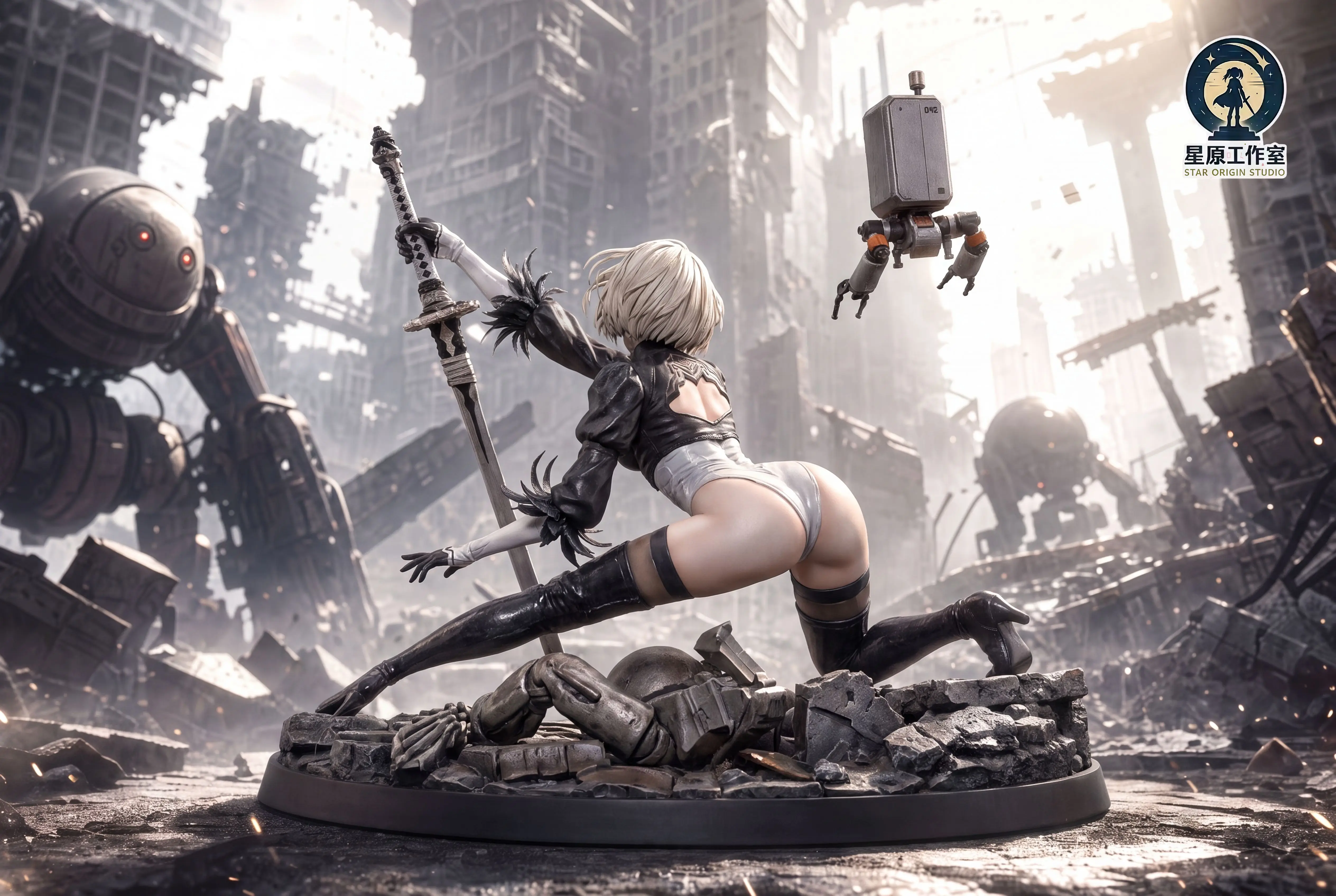 【Pre-sale】1/6 and 1/4 Scale NieR 2B Apocalyptic Warrior Maiden-NieR:Automata-Star Origin Studio