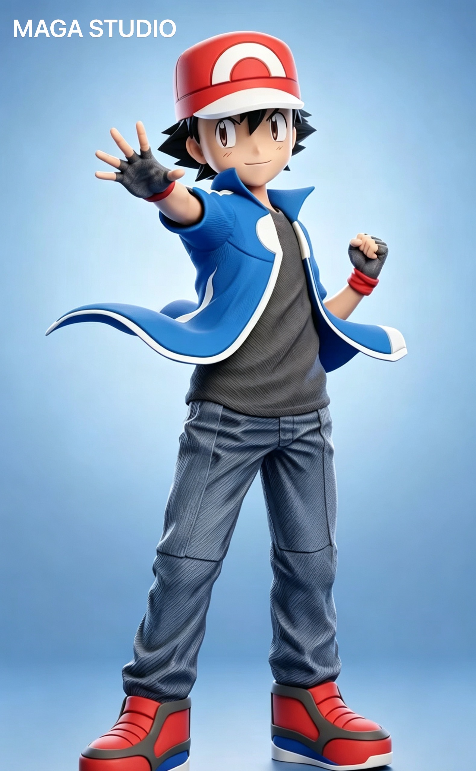 【Pre-sale】1/20 Scale Ash Ketchum and Greninja-Pokemon-Maga Studio