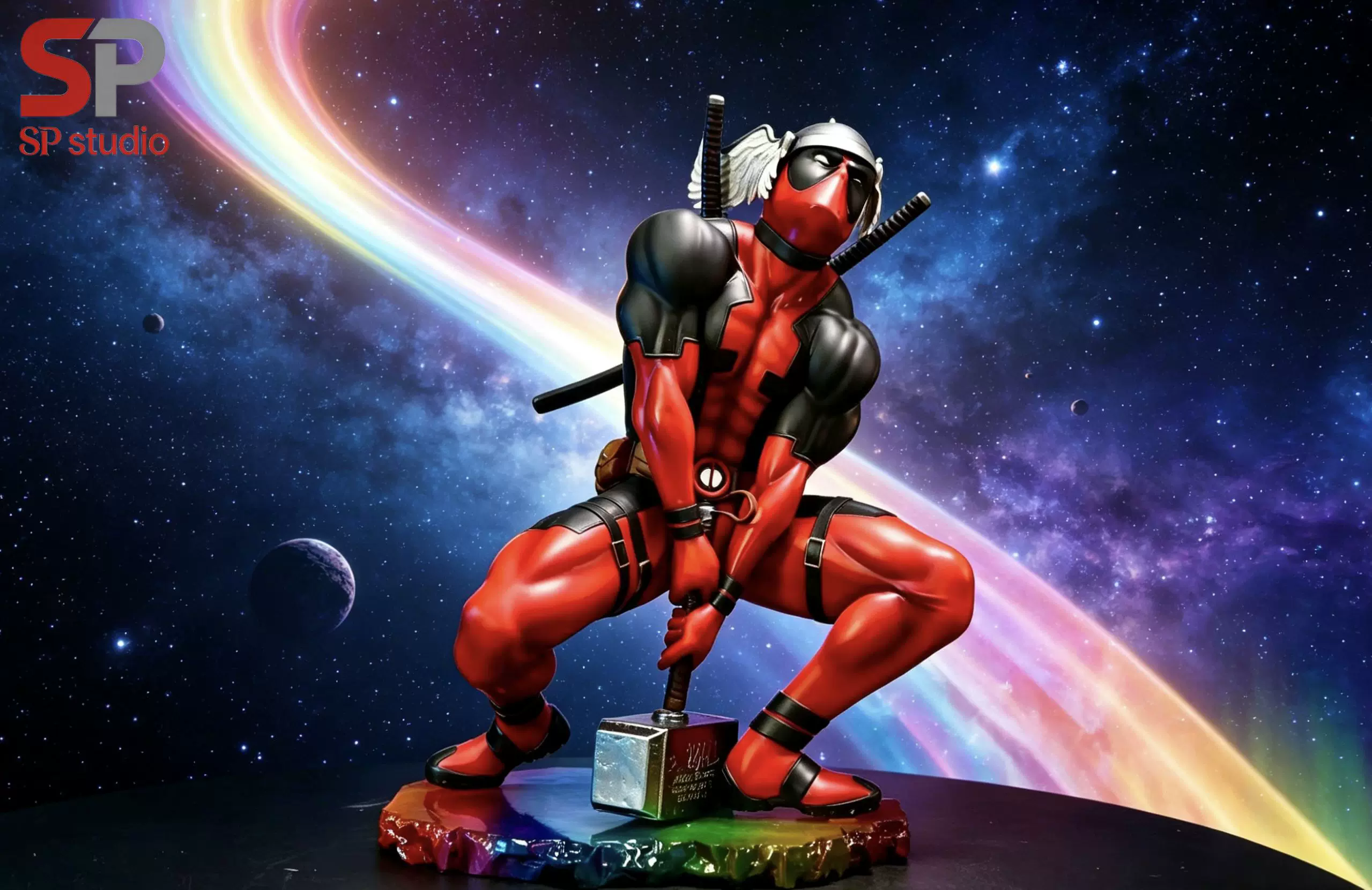 【Pre-sale】1/4 Scale 004 Deadpool with Hammer-SP Studio