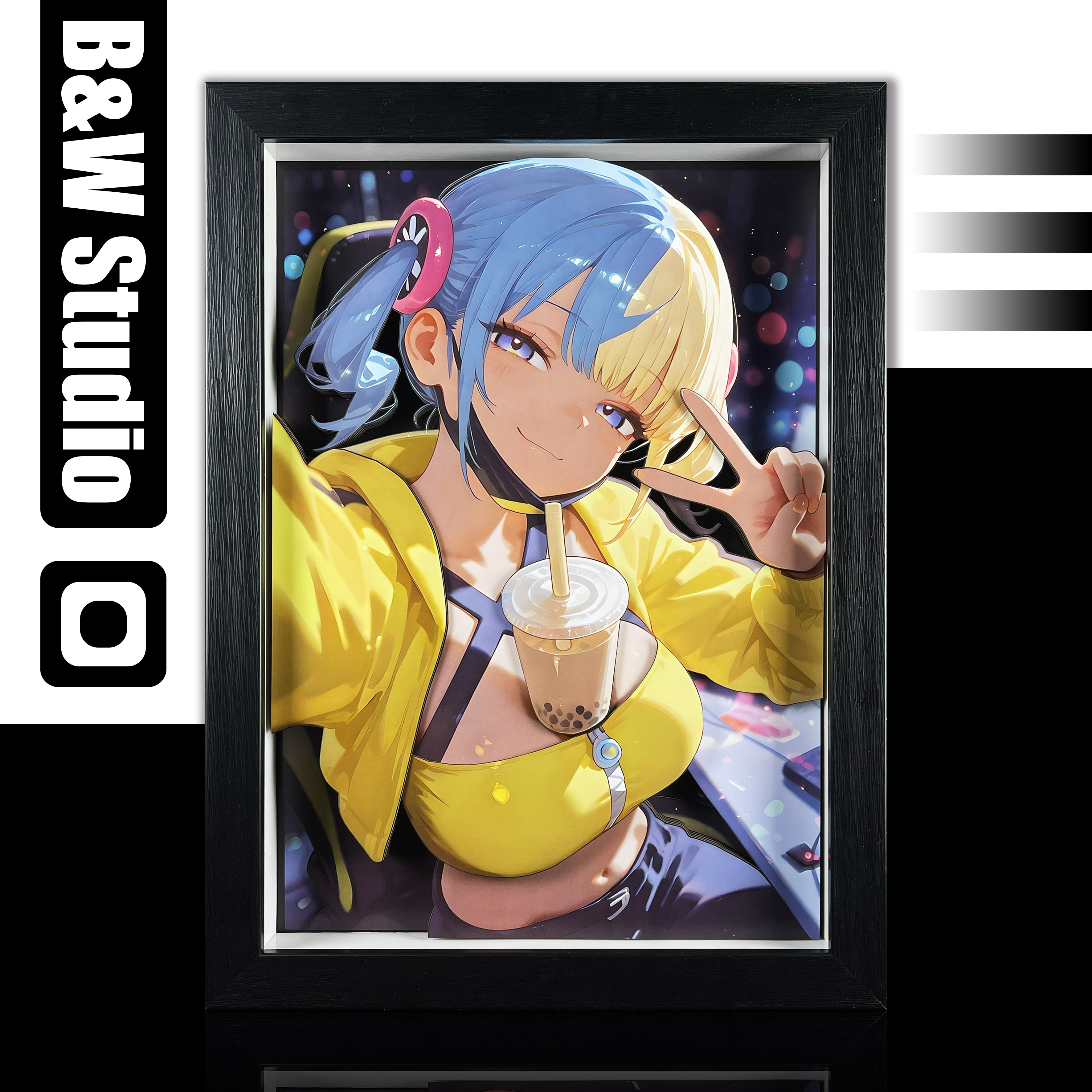 【Pre-sale】Decorative Painting of Canari-Black and White Studio