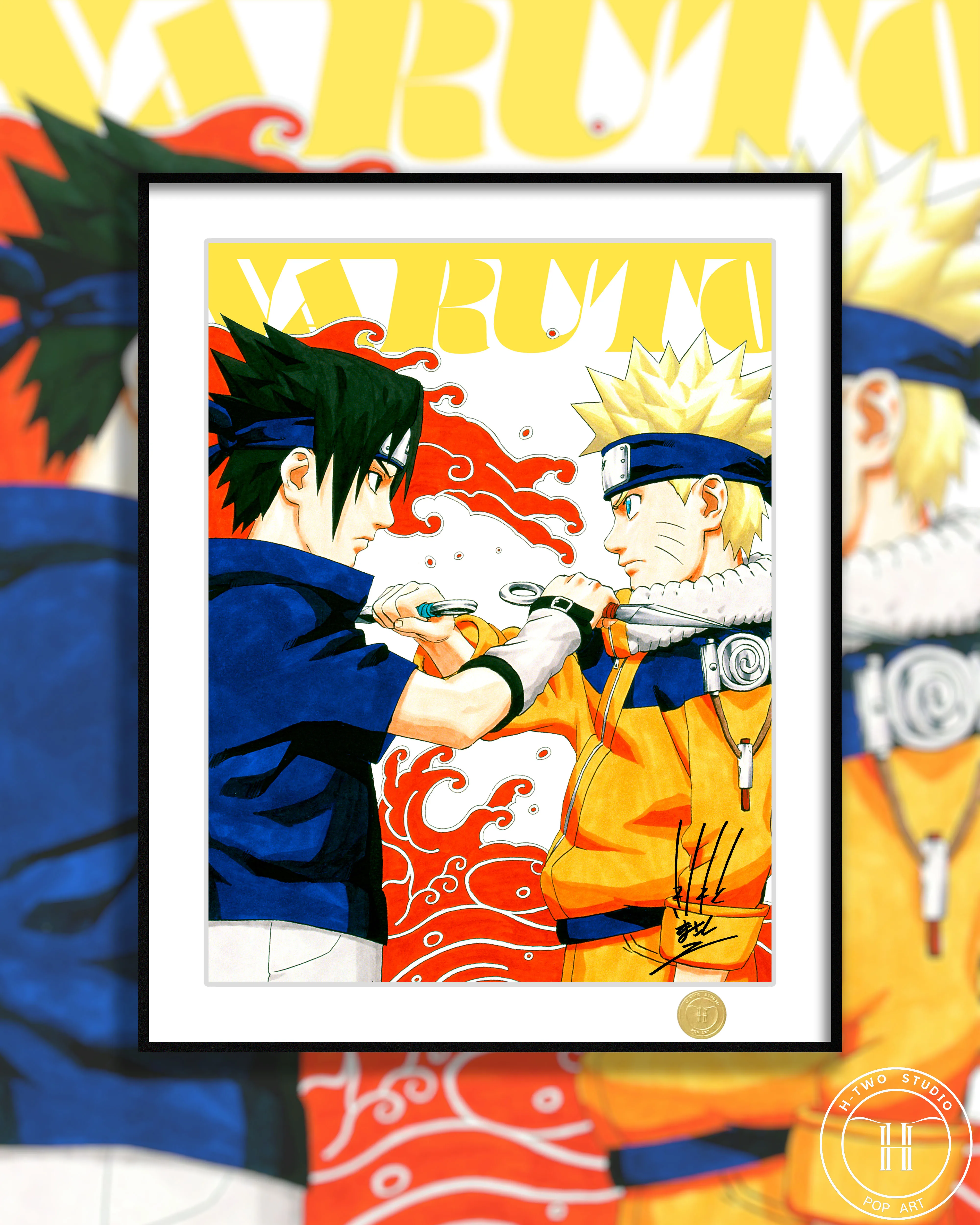 【Pre-sale】Decorative Painting of Child Sasuke and Naruto-H2 Studio