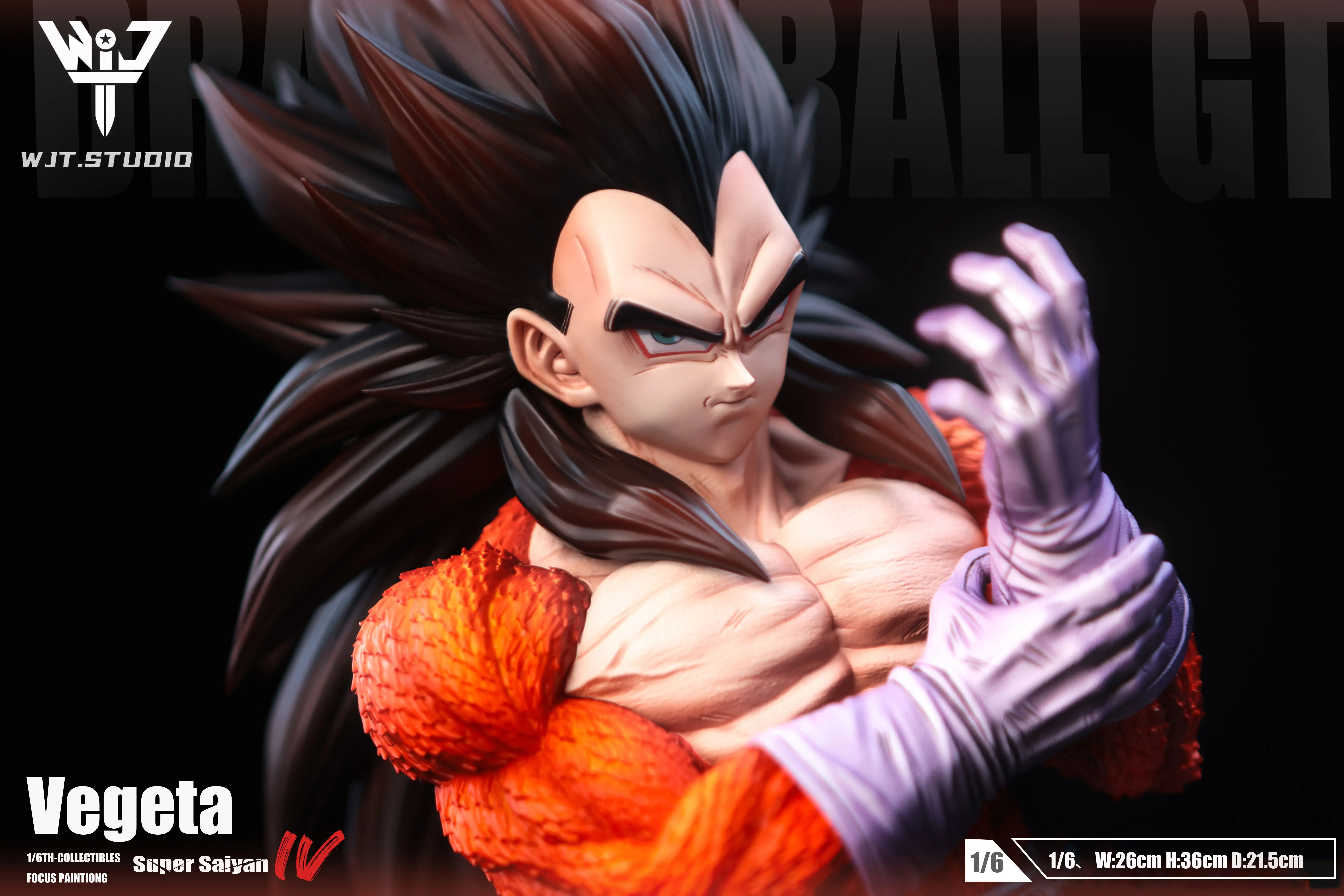 【Pre-sale】1/6 and 1/4 Scale Proud Vegeta with Long Hair-Dragon Ball-WJT Studio
