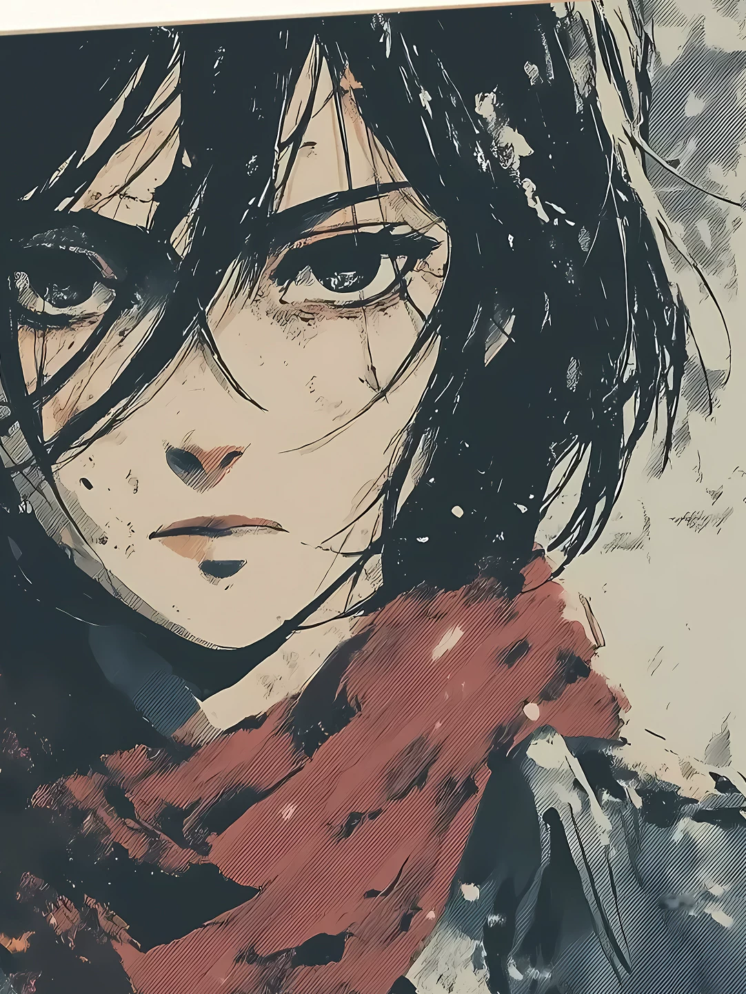 【Pre-sale】Decorative Painting of Mikasa in Ruin-Attack on Titan-XingKong Studio