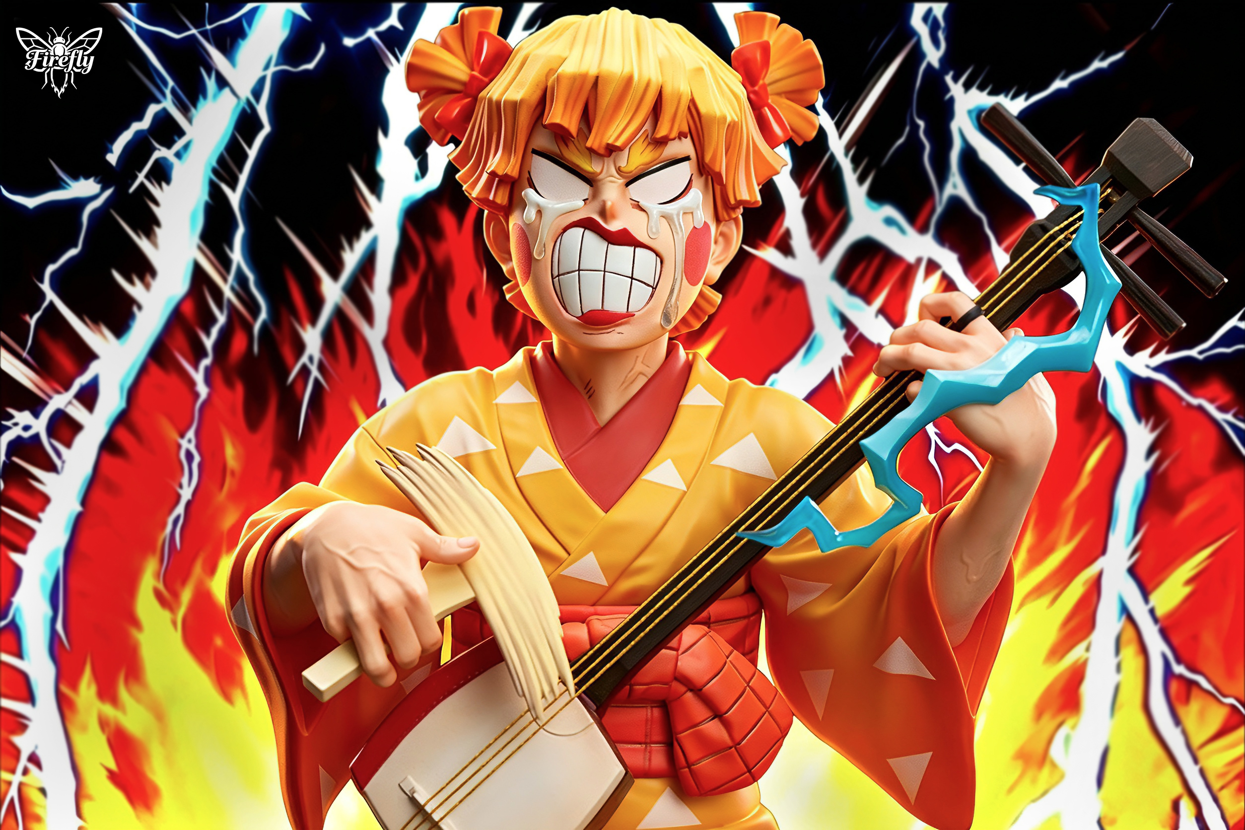 【Pre-sale】1/6 Scale Playing-the-Zither Agatsuma Zenitsu-Demon Slayer-Firefly Studio