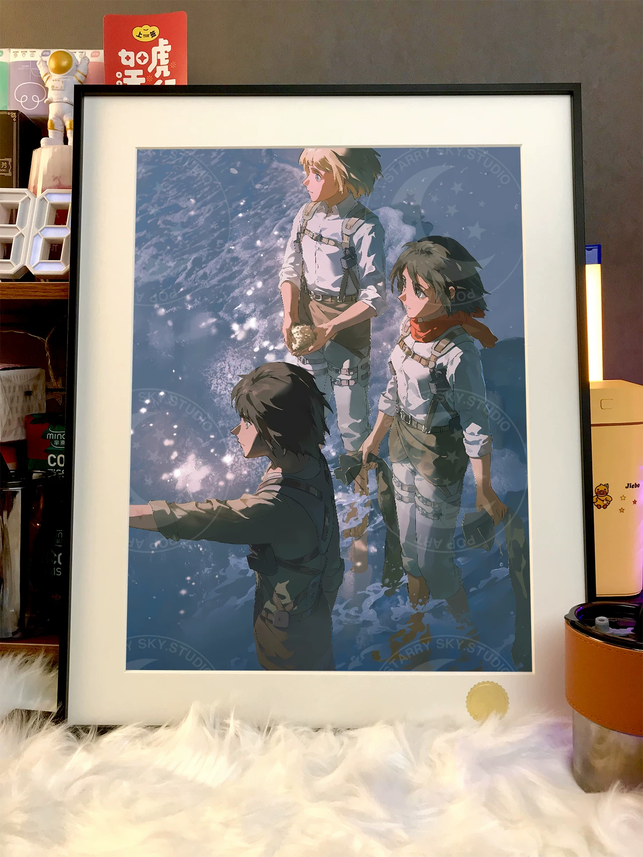 【Pre-sale】Decorative Painting of Eren, Levi and Mikasa-Attack on Titan-XingKong Studio